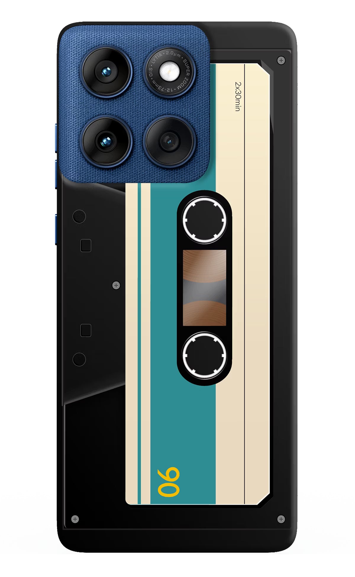 Cassette Moto Edge 60 Back Cover - Cassette Moto Edge 60 Hard Case Back Cover by Casekaro Cassette Moto Edge 60 Hard Case Back Cover by Casekaro