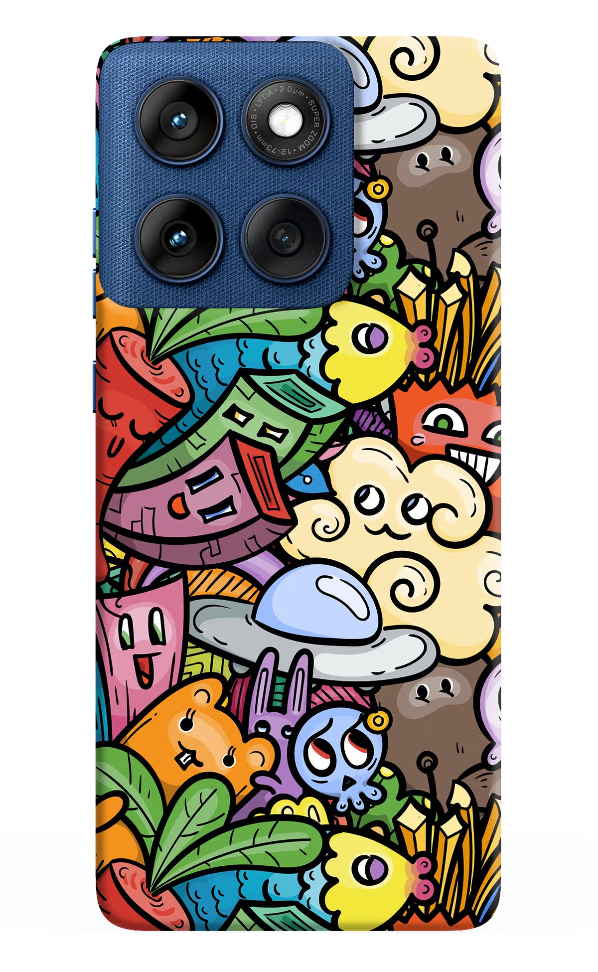 Veggie Doodle Moto Edge 60 Back Cover - Veggie Doodle Moto Edge 60 Hard Case Back Cover by Casekaro Veggie Doodle Moto Edge 60 Hard Case Back Cover by Casekaro