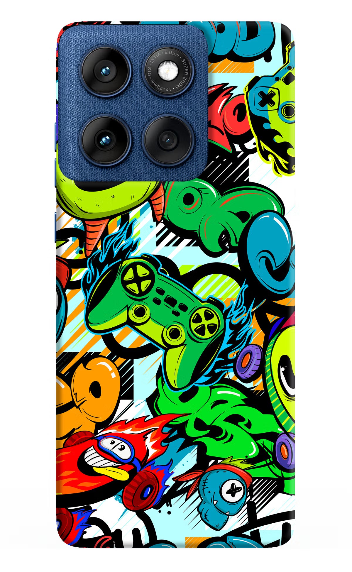 Game Doodle Moto Edge 60 Back Cover - Game Doodle Moto Edge 60 Hard Case Back Cover by Casekaro Game Doodle Moto Edge 60 Hard Case Back Cover by Casekaro