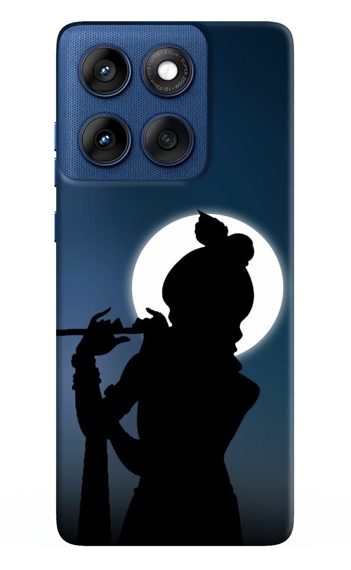 Shri Krishna Silhouette Moto Edge 60 Back Cover - Shri Krishna Silhouette Moto Edge 60 Hard Case Back Cover by Casekaro Shri Krishna Silhouette Moto Edge 60 Hard Case Back Cover by Casekaro