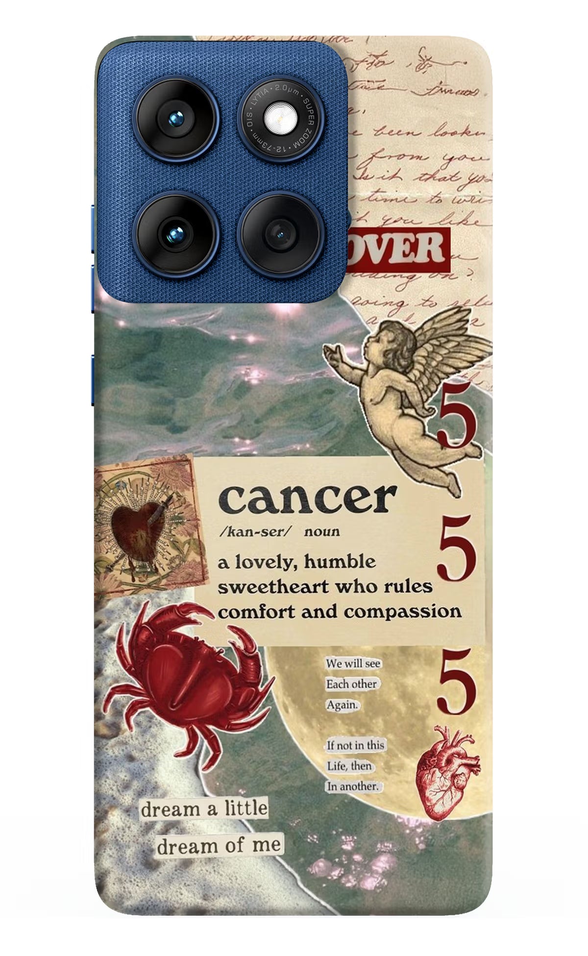 Cancer Zodiac Moto Edge 60 Back Cover - Cancer Zodiac Moto Edge 60 Hard Case Back Cover by Casekaro Cancer Zodiac Moto Edge 60 Hard Case Back Cover by Casekaro