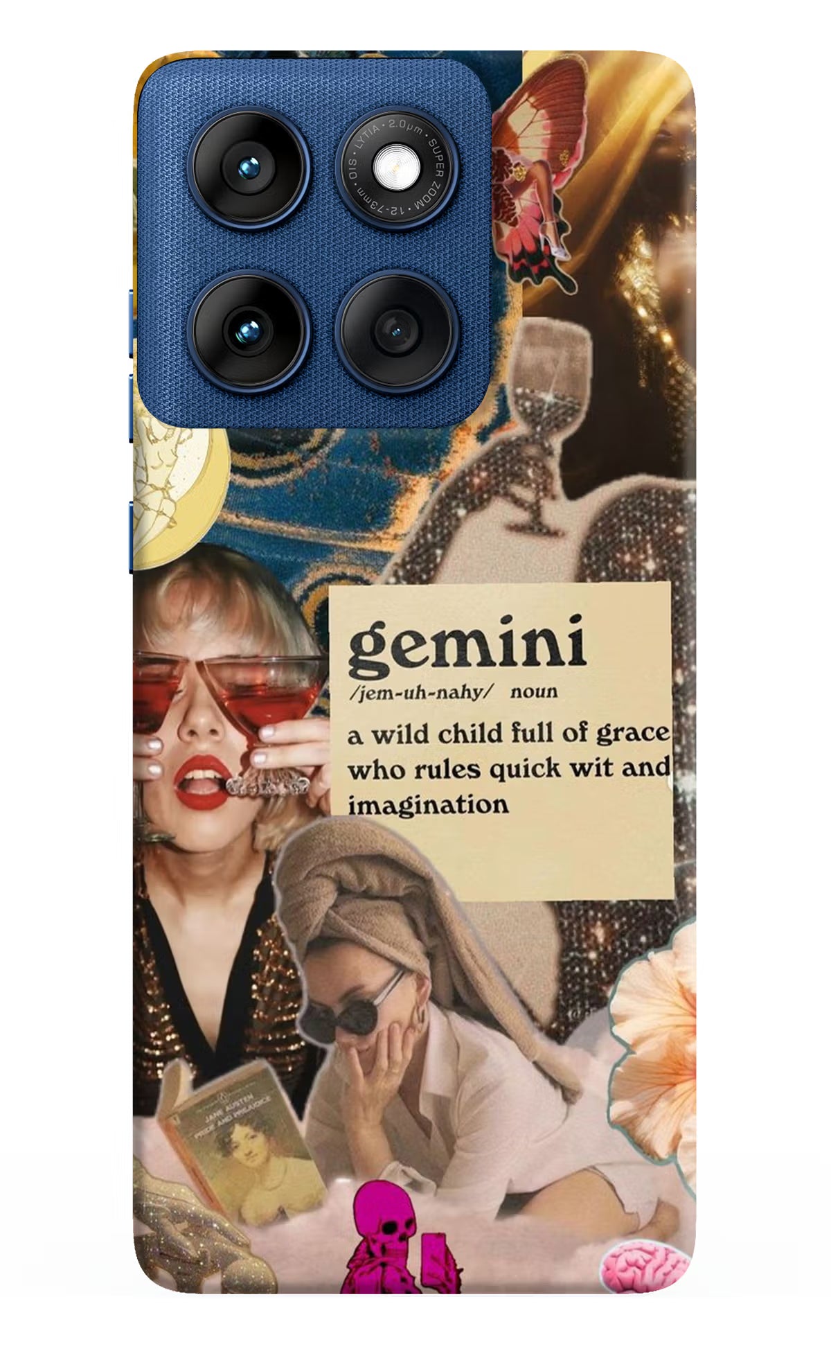 Gemini Zodiac Moto Edge 60 Back Cover - Gemini Zodiac Moto Edge 60 Hard Case Back Cover by Casekaro Gemini Zodiac Moto Edge 60 Hard Case Back Cover by Casekaro