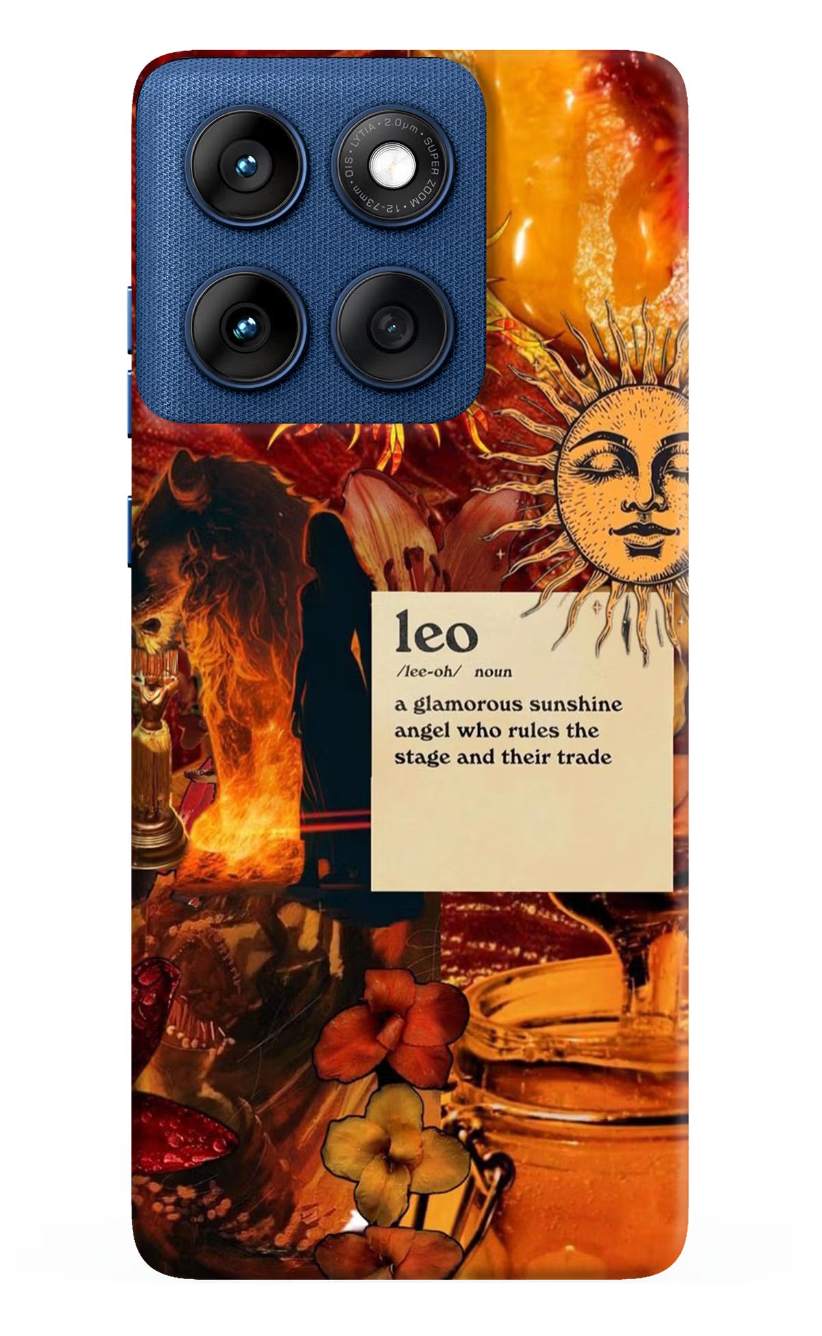 Leo Zodiac Moto Edge 60 Back Cover - Leo Zodiac Moto Edge 60 Hard Case Back Cover by Casekaro Leo Zodiac Moto Edge 60 Hard Case Back Cover by Casekaro