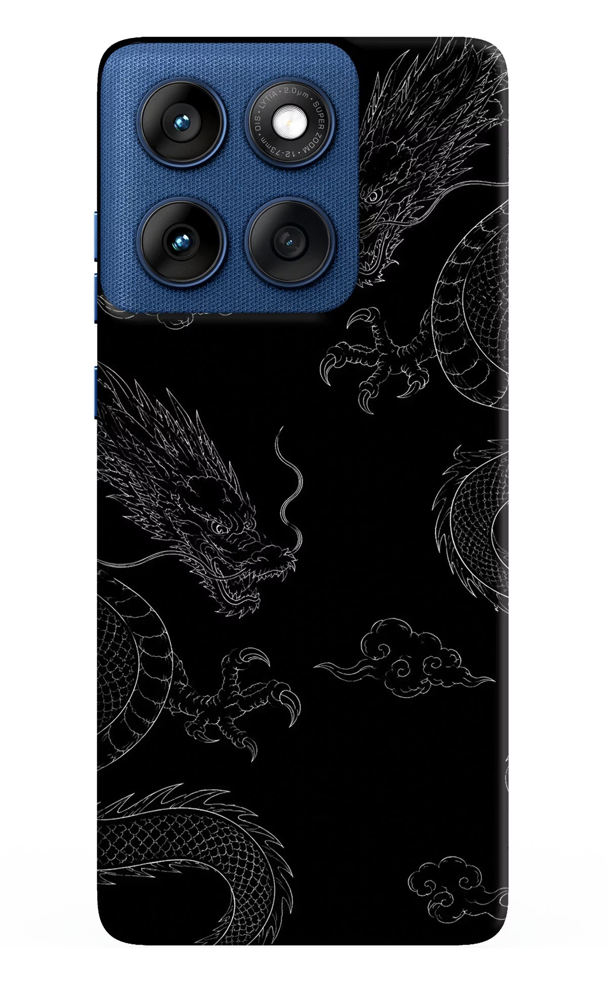 Twin Dragons Moto Edge 60 Back Cover - Twin Dragons Moto Edge 60 Hard Case Back Cover by Casekaro Twin Dragons Moto Edge 60 Hard Case Back Cover by Casekaro
