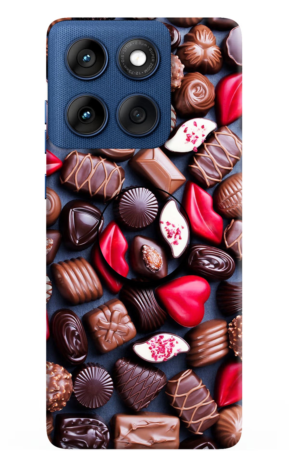 Chocolates Moto Edge 60 Pop Case - Chocolates Moto Edge 60 Pop Case by Casekaro Chocolates Moto Edge 60 Pop Case by Casekaro