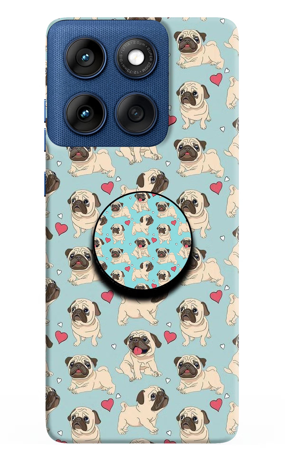 Pug Dog Moto Edge 60 Pop Case - Pug Dog Moto Edge 60 Pop Case by Casekaro Pug Dog Moto Edge 60 Pop Case by Casekaro