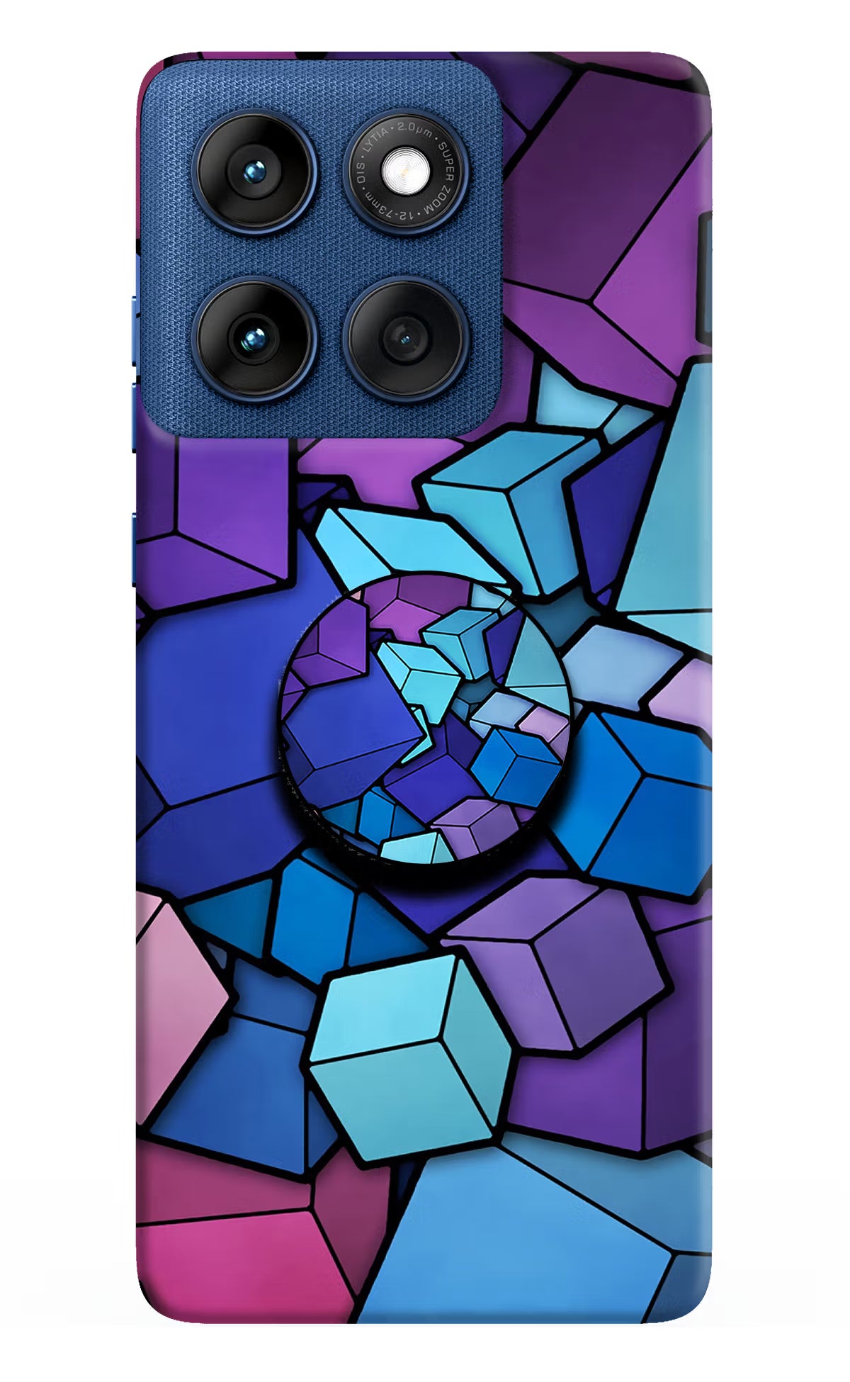 Cubic Abstract Moto Edge 60 Pop Case by Casekaro