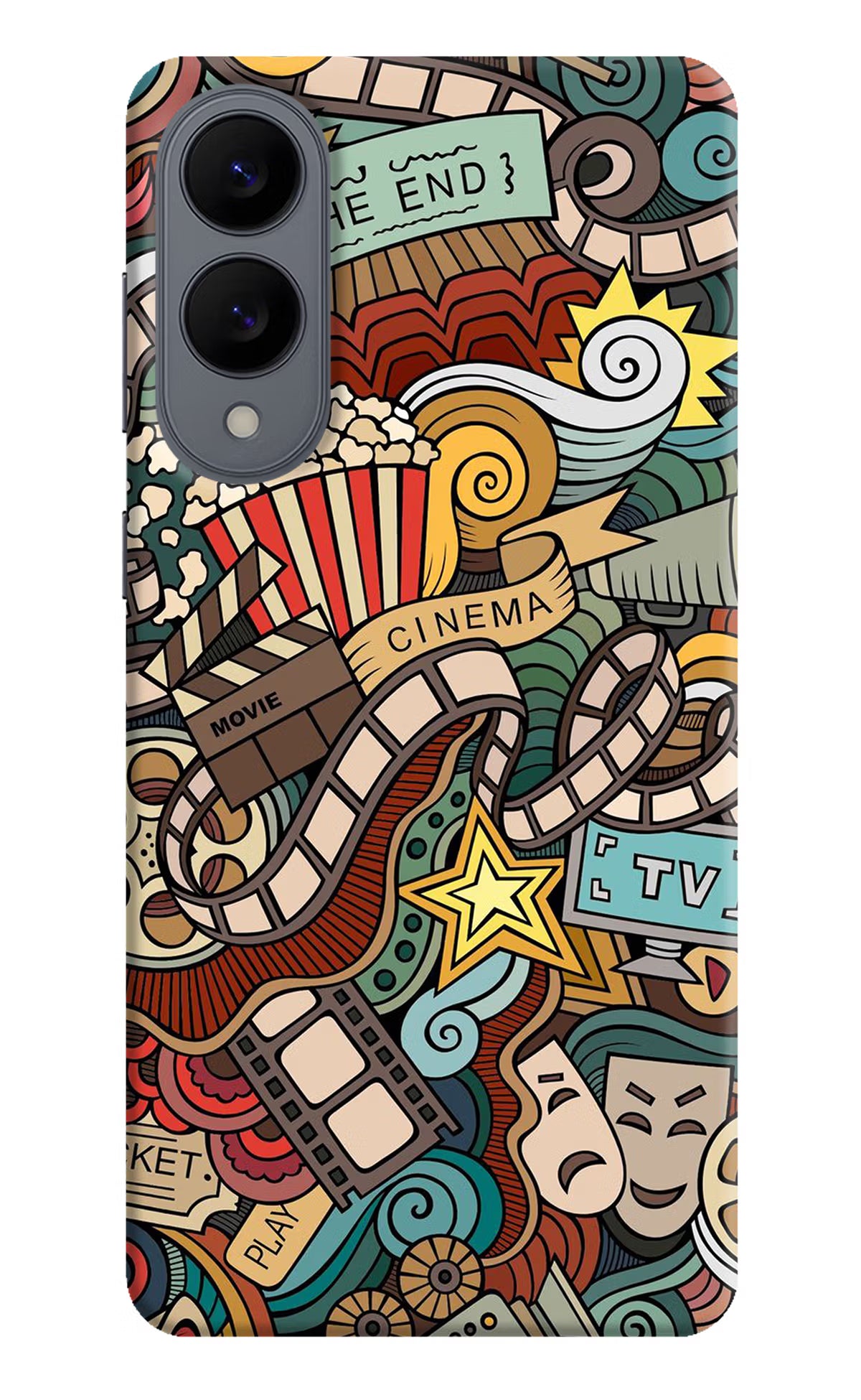 Cinema Abstract Samsung S25 Edge Back Cover - Cinema Abstract Samsung S25 Edge Hard Case Back Cover by Casekaro Cinema Abstract Samsung S25 Edge Hard Case Back Cover by Casekaro