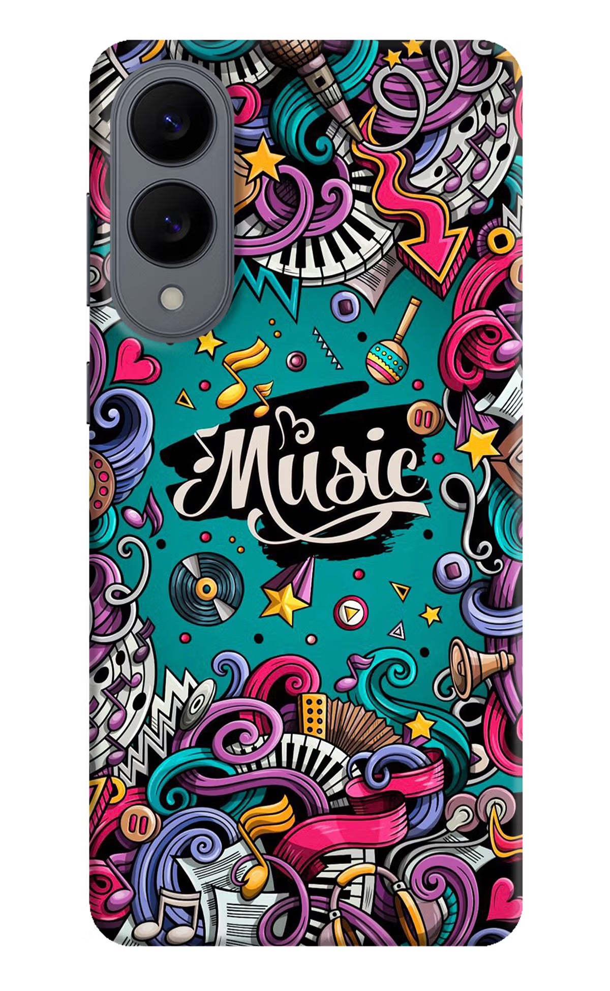 Music Graffiti Samsung S25 Edge Back Cover - Music Graffiti Samsung S25 Edge Hard Case Back Cover by Casekaro Music Graffiti Samsung S25 Edge Hard Case Back Cover by Casekaro