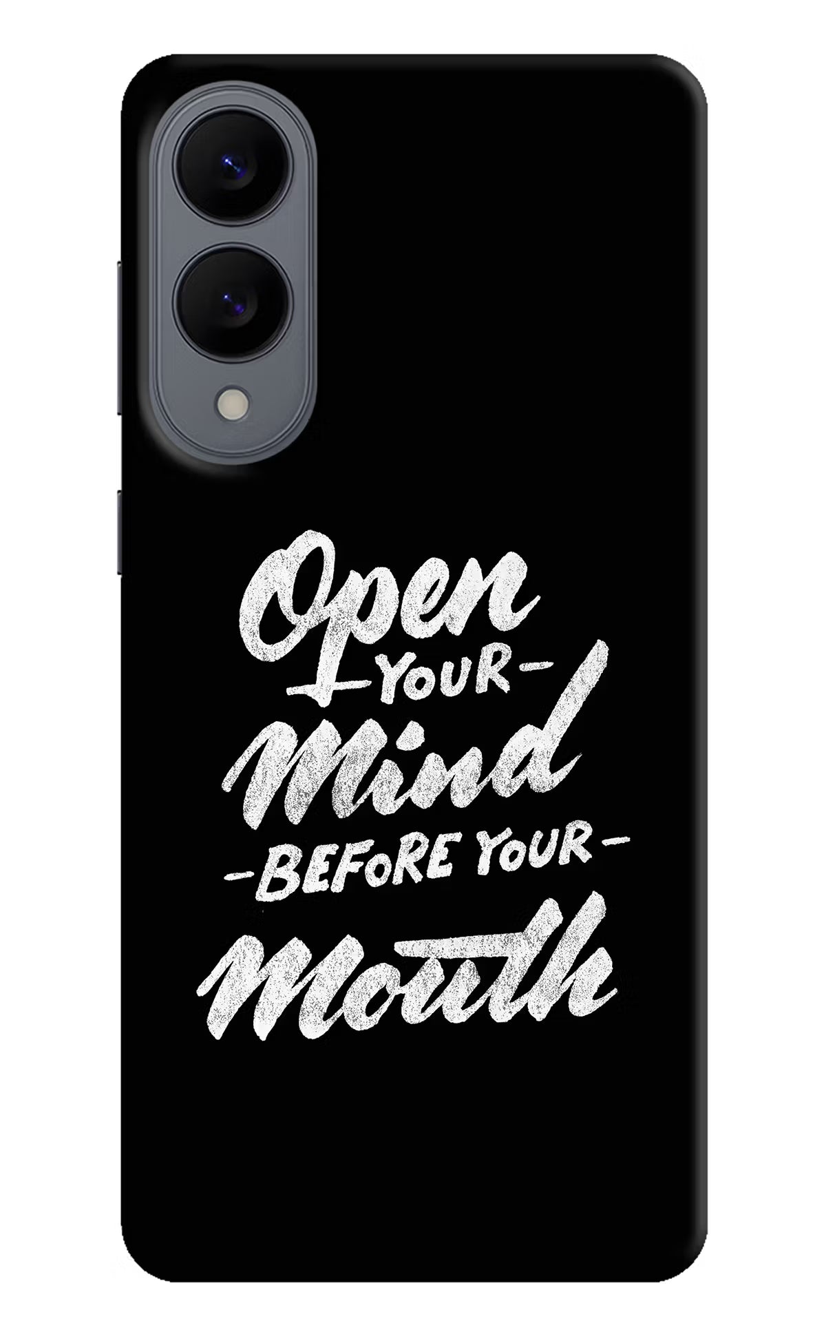 Open Your Mind Before Your Mouth Samsung S25 Edge Back Cover - Open Your Mind Before Your Mouth Samsung S25 Edge Hard Case Back Cover by Casekaro Open Your Mind Before Your Mouth Samsung S25 Edge Hard Case Back Cover by Casekaro