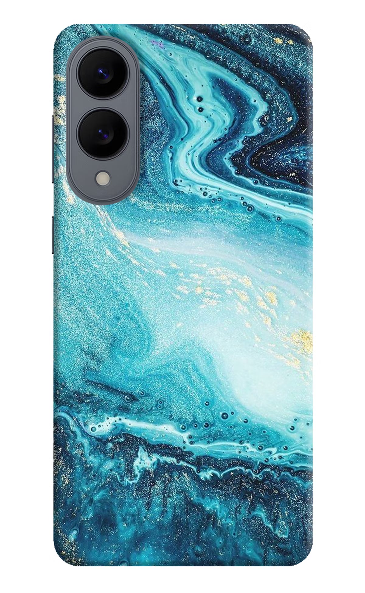 Blue Glitter Marble Samsung S25 Edge Back Cover - Blue Glitter Marble Samsung S25 Edge Hard Case Back Cover by Casekaro Blue Glitter Marble Samsung S25 Edge Hard Case Back Cover by Casekaro