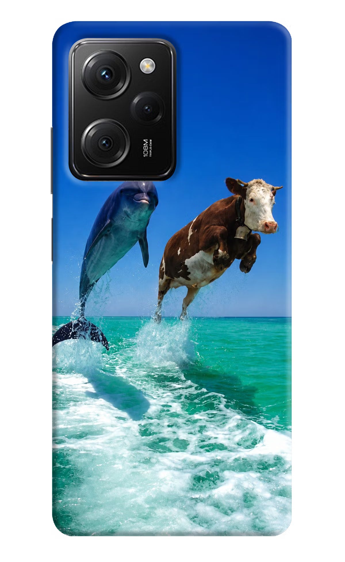 Dolphin vs Cow Poco X5 Pro 5G Back Cover - Dolphin vs Cow Poco X5 Pro 5G Back Cover Dolphin vs Cow Poco X5 Pro 5G Back Cover