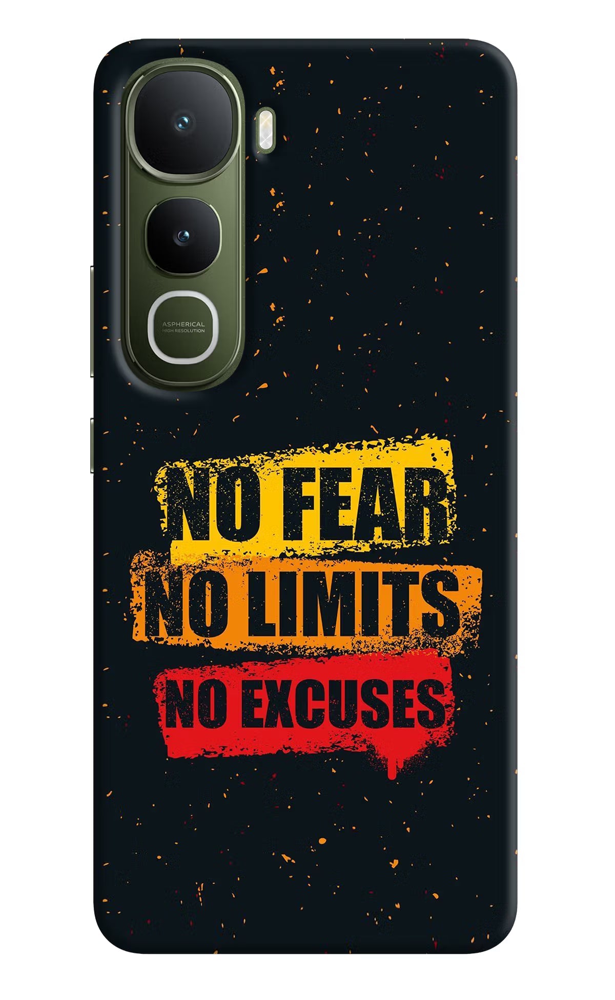 No Fear No Limits No Excuse Vivo Y400 5G Back Cover - No Fear No Limits No Excuse Vivo Y400 5G Hard Case Back Cover by Casekaro No Fear No Limits No Excuse Vivo Y400 5G Hard Case Back Cover by Casekaro