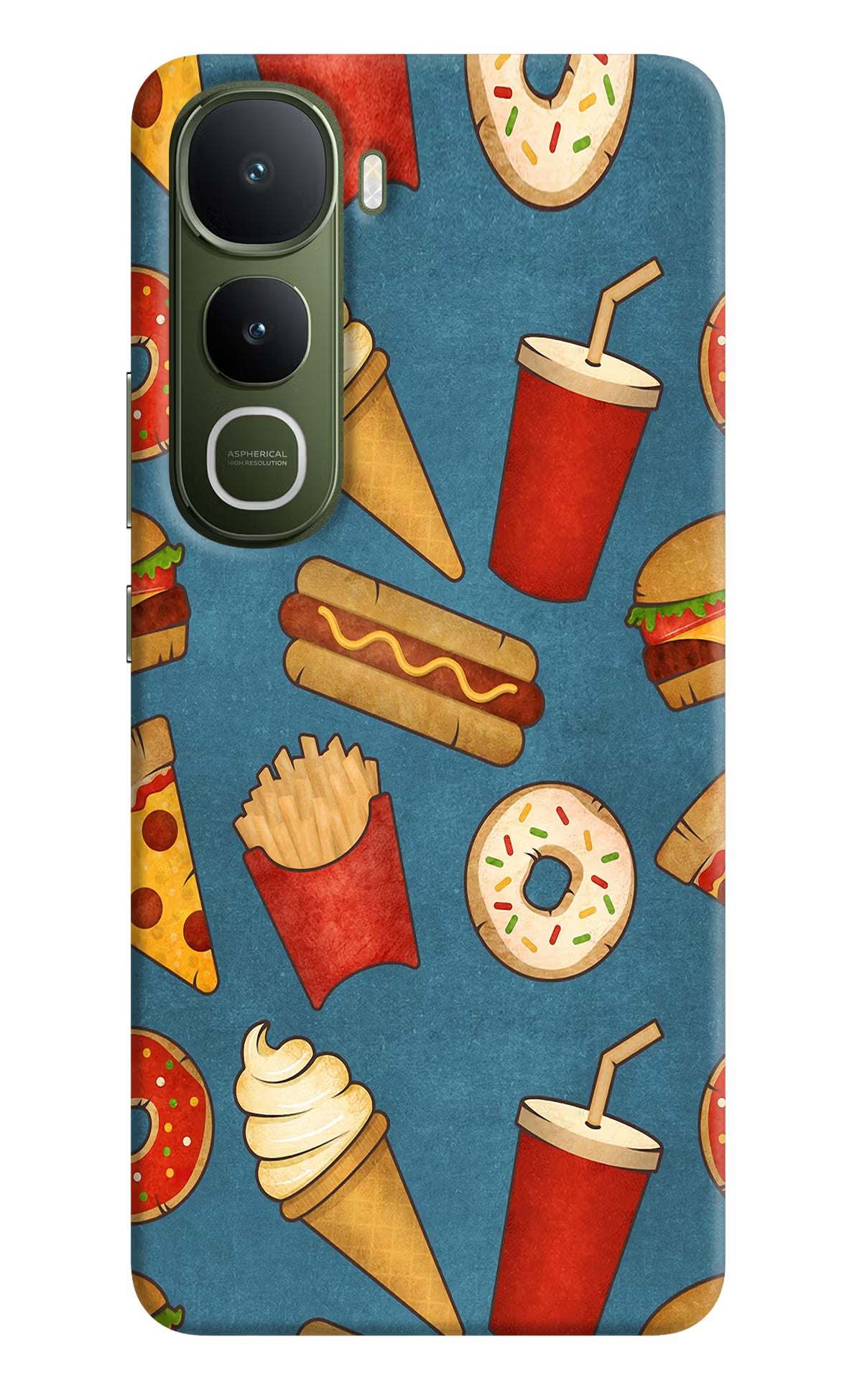 Foodie Vivo Y400 5G Back Cover - Foodie Vivo Y400 5G Hard Case Back Cover by Casekaro Foodie Vivo Y400 5G Hard Case Back Cover by Casekaro