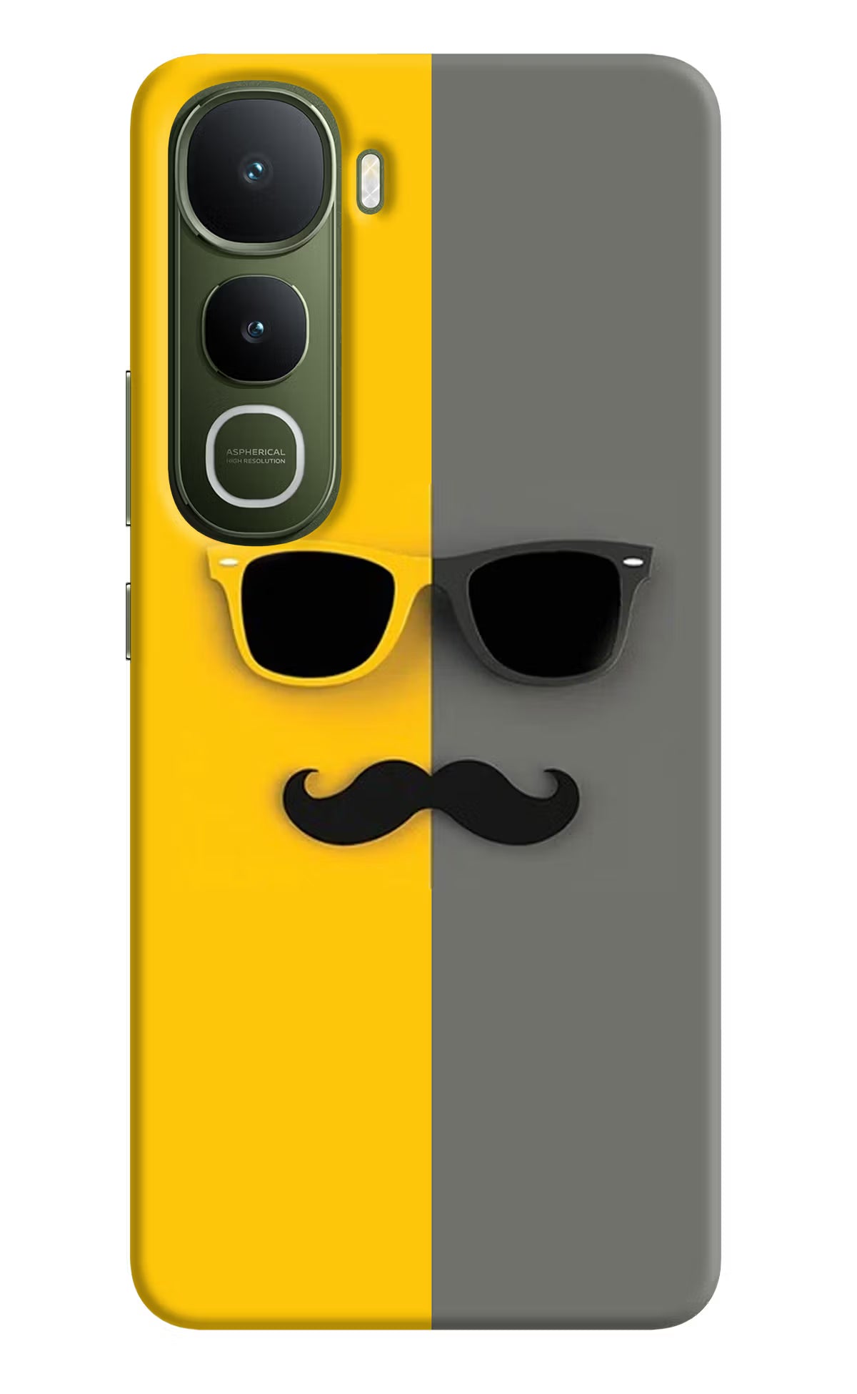 Sunglasses with Mustache Vivo Y400 5G Back Cover - Sunglasses with Mustache Vivo Y400 5G Hard Case Back Cover by Casekaro Sunglasses with Mustache Vivo Y400 5G Hard Case Back Cover by Casekaro