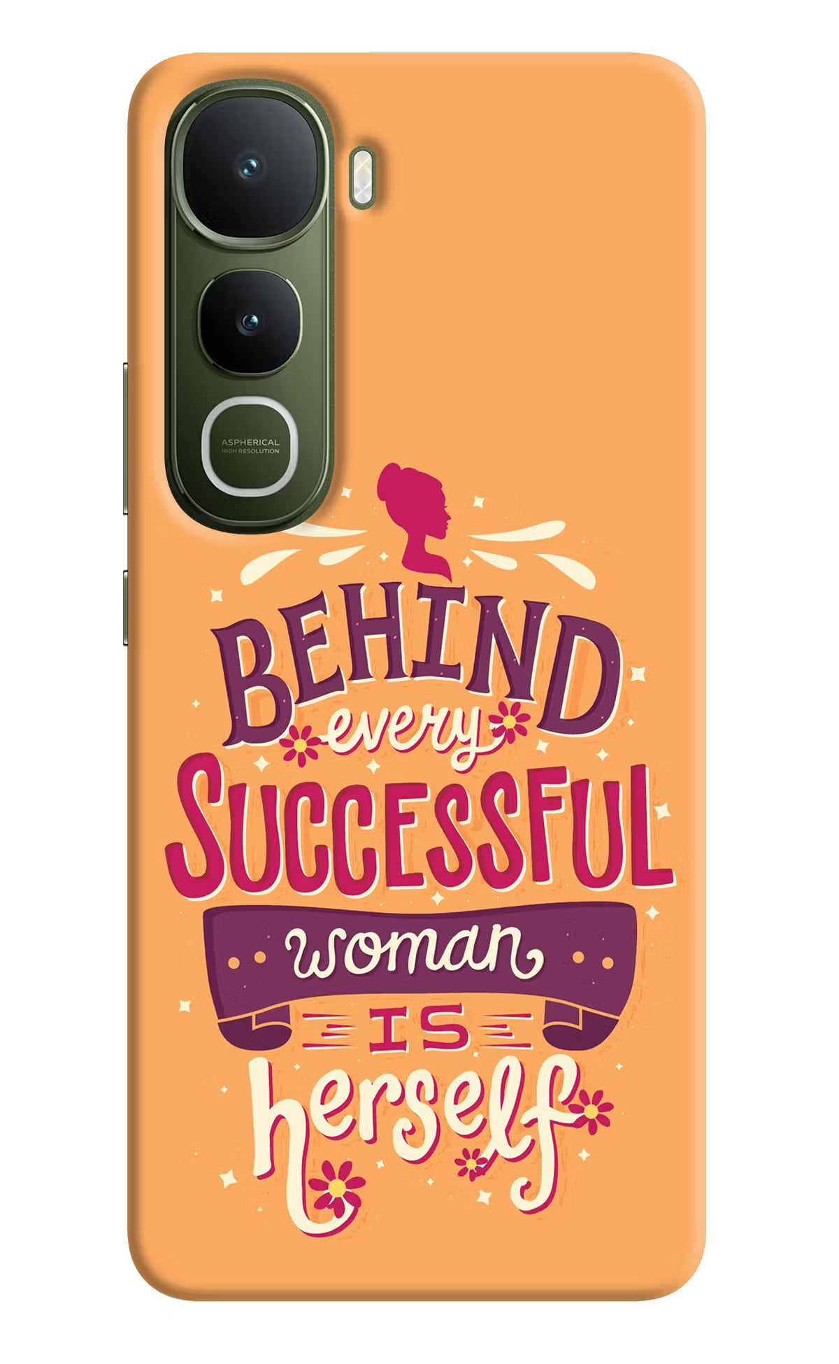 Behind Every Successful Woman There Is Herself Vivo Y400 5G Back Cover - Behind Every Successful Woman There Is Herself Vivo Y400 5G Hard Case Back Cover by Casekaro Behind Every Successful Woman There Is Herself Vivo Y400 5G Hard Case Back Cover by Casekaro