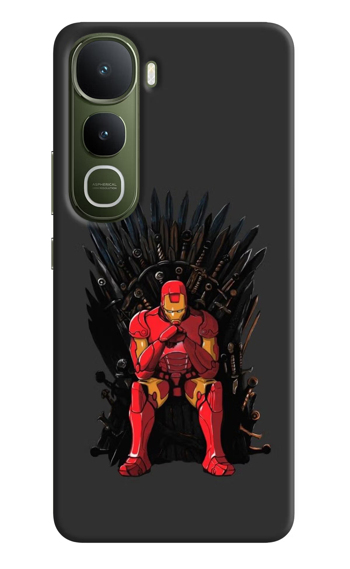 Ironman Throne Vivo Y400 5G Back Cover - Ironman Throne Vivo Y400 5G Hard Case Back Cover by Casekaro Ironman Throne Vivo Y400 5G Hard Case Back Cover by Casekaro