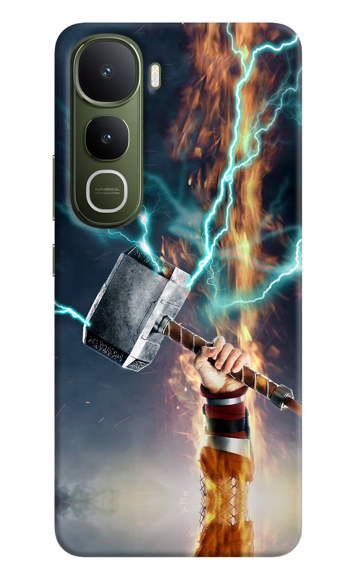 Thor Hammer Mjolnir Vivo Y400 5G Back Cover - Thor Hammer Mjolnir Vivo Y400 5G Hard Case Back Cover by Casekaro Thor Hammer Mjolnir Vivo Y400 5G Hard Case Back Cover by Casekaro