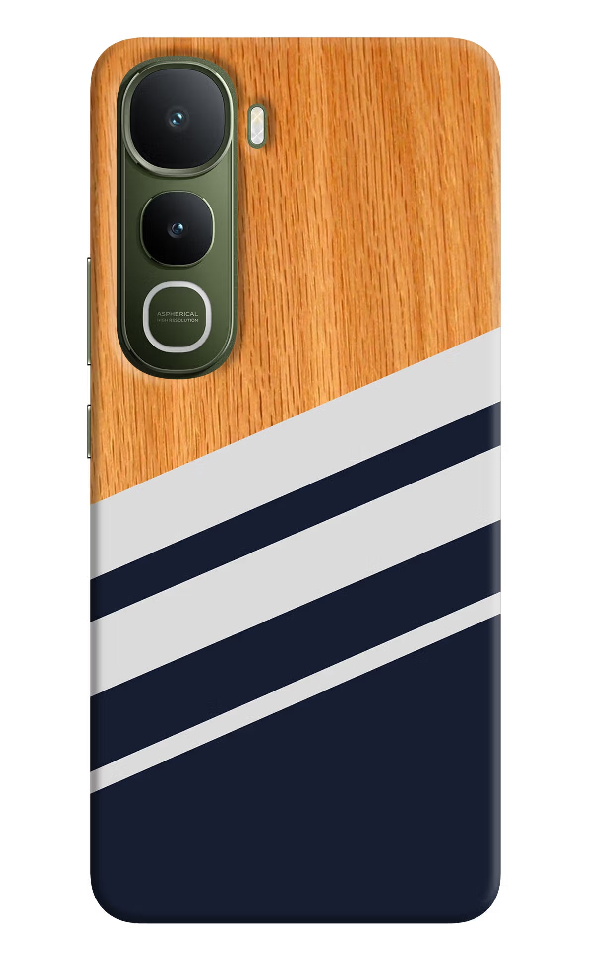 Blue and white wooden Vivo Y400 5G Back Cover - Blue and white wooden Vivo Y400 5G Hard Case Back Cover by Casekaro Blue and white wooden Vivo Y400 5G Hard Case Back Cover by Casekaro