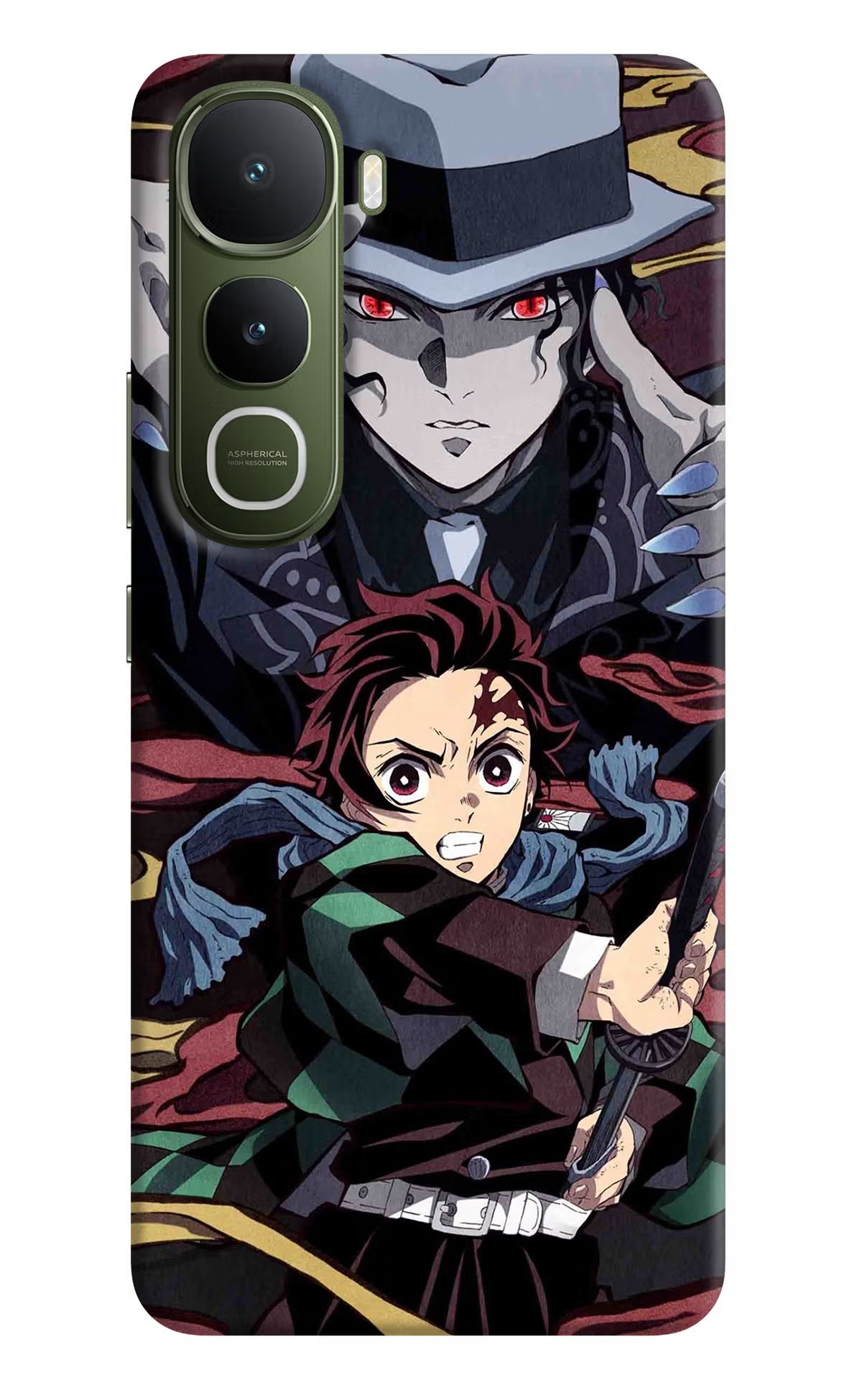 Demon Slayer Vivo Y400 5G Back Cover - Demon Slayer Vivo Y400 5G Hard Case Back Cover by Casekaro Demon Slayer Vivo Y400 5G Hard Case Back Cover by Casekaro