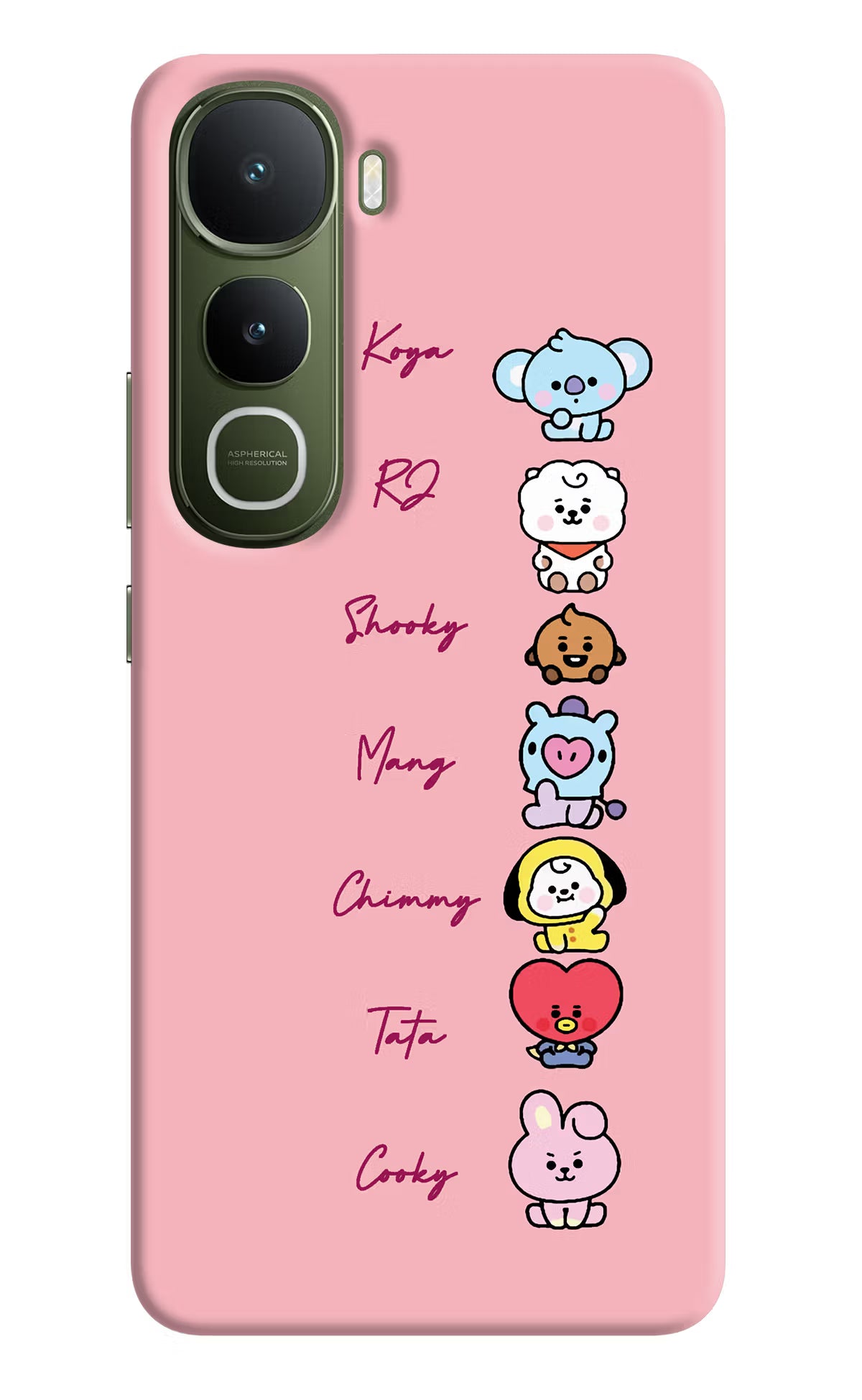 BTS names Vivo Y400 5G Back Cover - BTS names Vivo Y400 5G Hard Case Back Cover by Casekaro BTS names Vivo Y400 5G Hard Case Back Cover by Casekaro