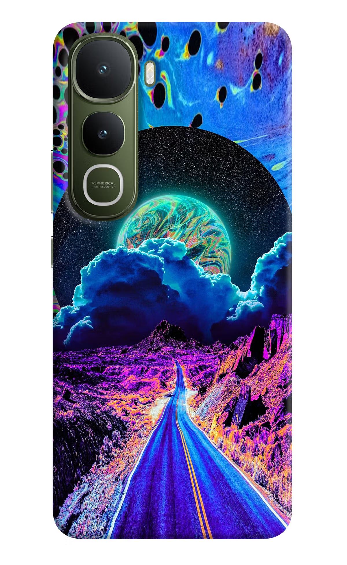 Psychedelic Painting Vivo Y400 5G Back Cover - Psychedelic Painting Vivo Y400 5G Hard Case Back Cover by Casekaro Psychedelic Painting Vivo Y400 5G Hard Case Back Cover by Casekaro