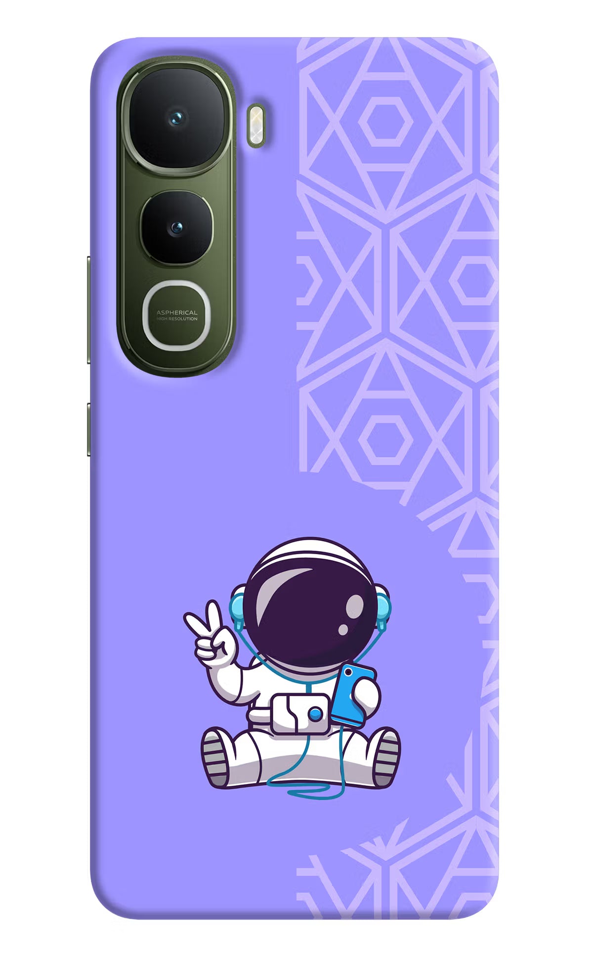 Cute Astronaut Chilling Vivo Y400 5G Back Cover - Cute Astronaut Chilling Vivo Y400 5G Hard Case Back Cover by Casekaro Cute Astronaut Chilling Vivo Y400 5G Hard Case Back Cover by Casekaro