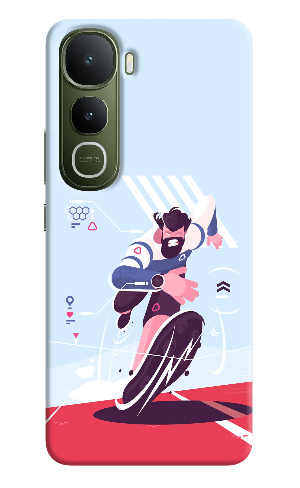 Run Pro Vivo Y400 5G Back Cover - Run Pro Vivo Y400 5G Hard Case Back Cover by Casekaro Run Pro Vivo Y400 5G Hard Case Back Cover by Casekaro