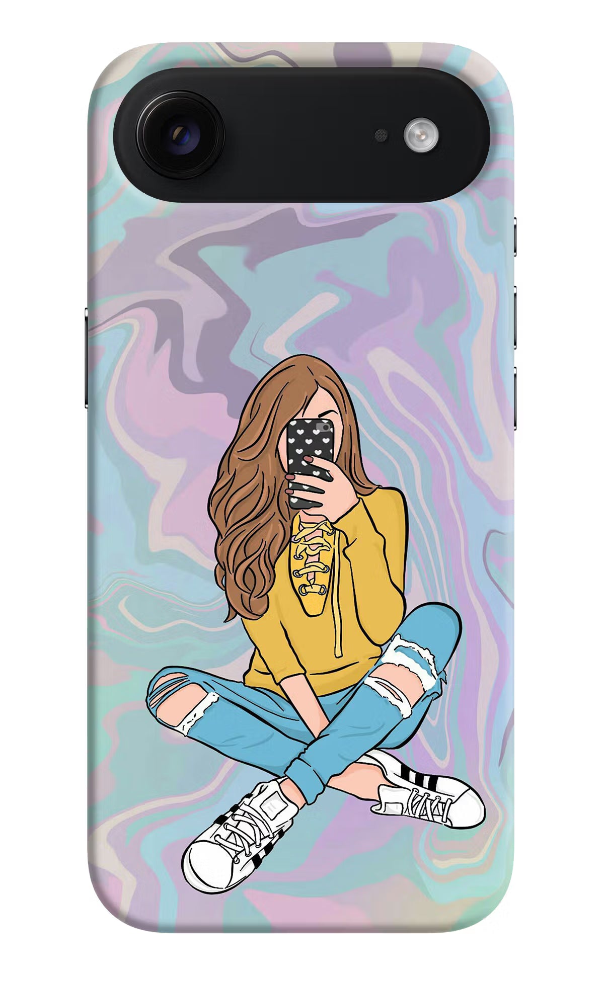 Selfie Girl iPhone Air Back Cover - Selfie Girl iPhone Air Hard Case Back Cover by Casekaro Selfie Girl iPhone Air Hard Case Back Cover by Casekaro