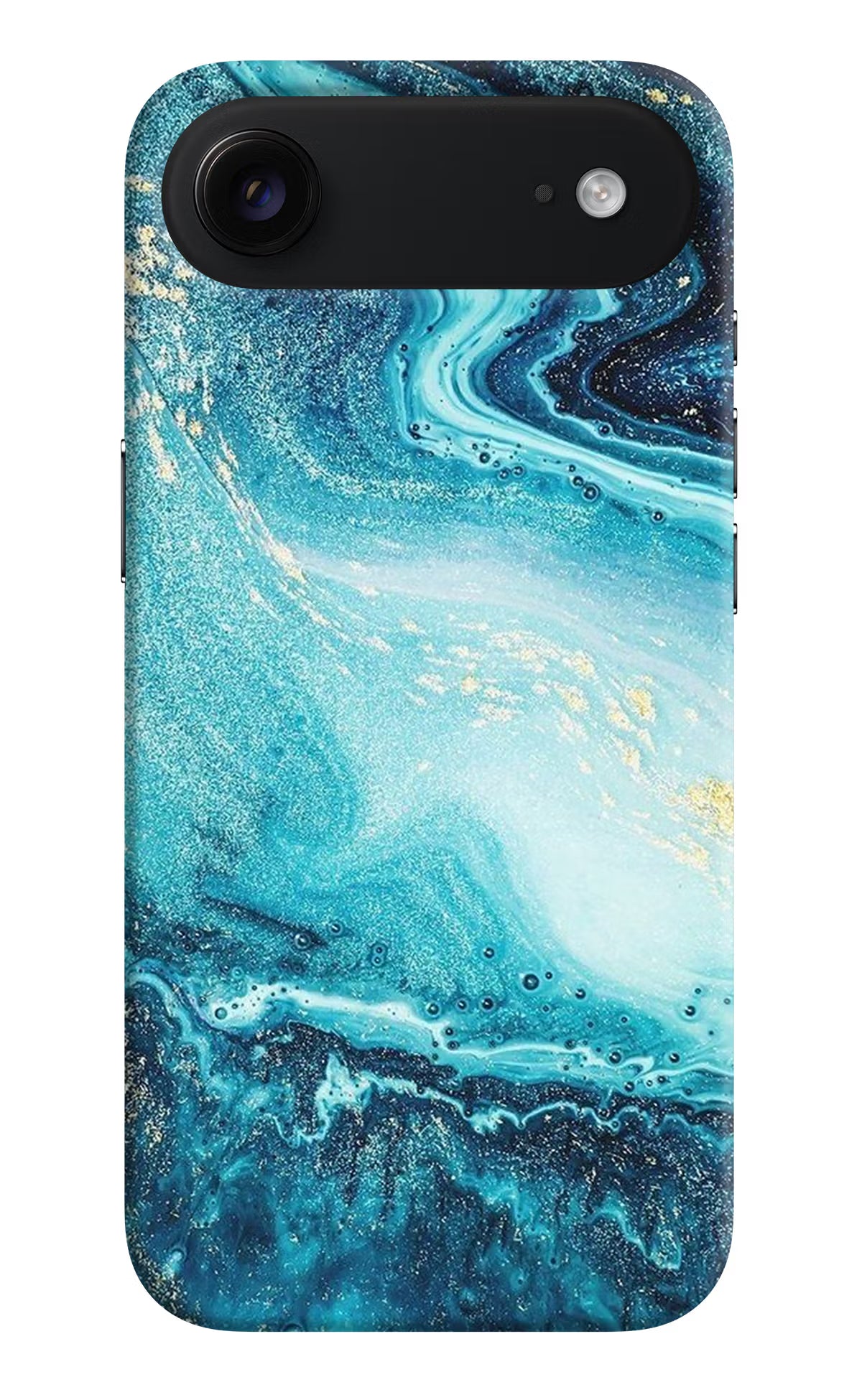 Blue Glitter Marble iPhone Air Back Cover - Blue Glitter Marble iPhone Air Hard Case Back Cover by Casekaro Blue Glitter Marble iPhone Air Hard Case Back Cover by Casekaro