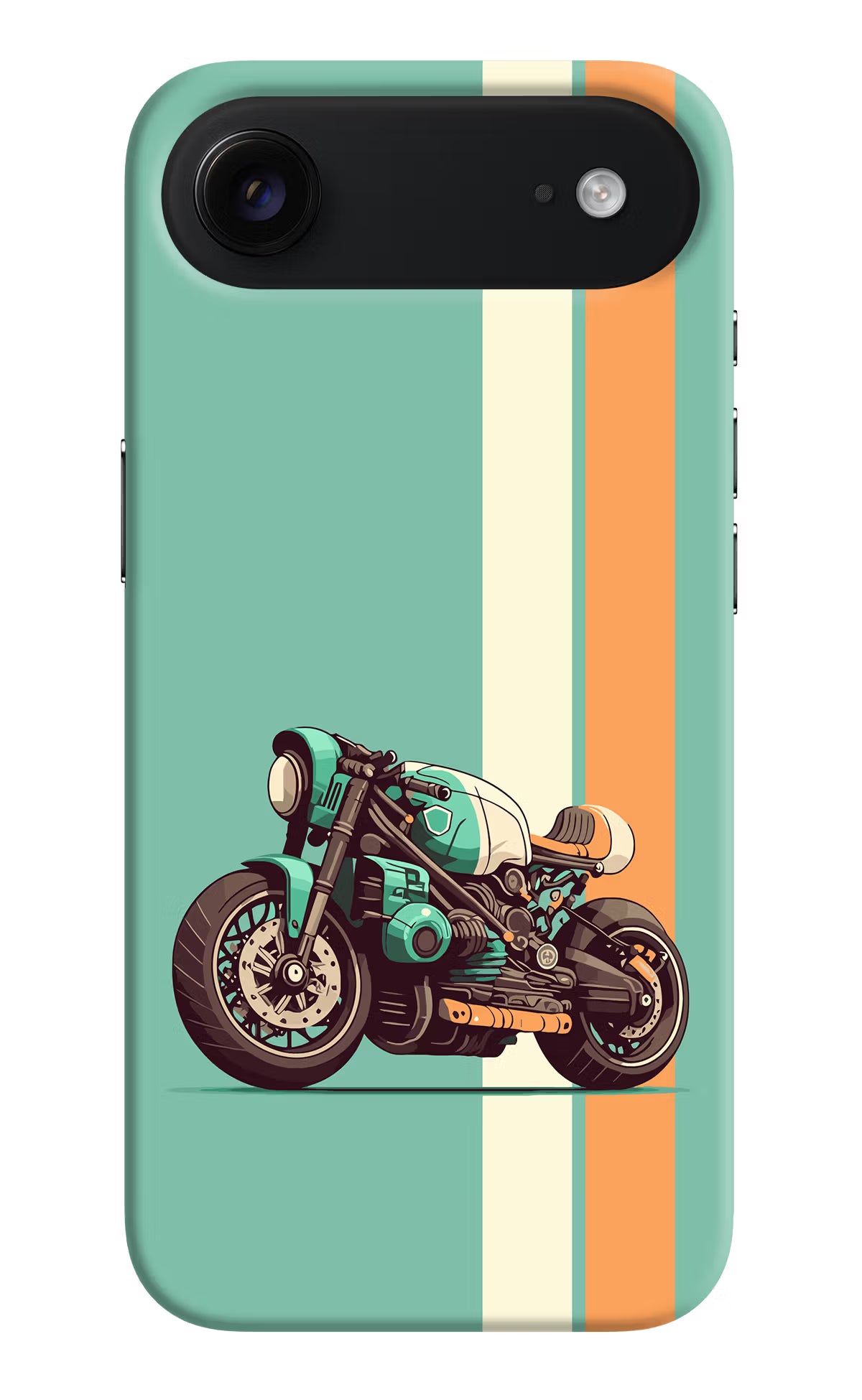 Striped Moto Drift iPhone Air Back Cover - Striped Moto Drift iPhone Air Hard Case Back Cover by Casekaro Striped Moto Drift iPhone Air Hard Case Back Cover by Casekaro
