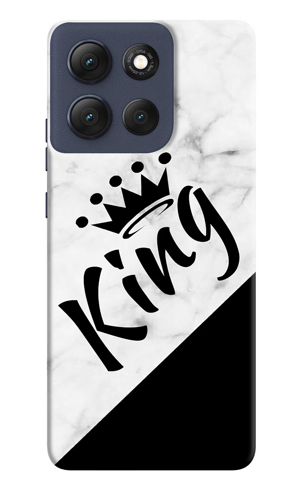King Moto G86 Power Back Cover - King Moto G86 Power Hard Case Back Cover by Casekaro King Moto G86 Power Hard Case Back Cover by Casekaro