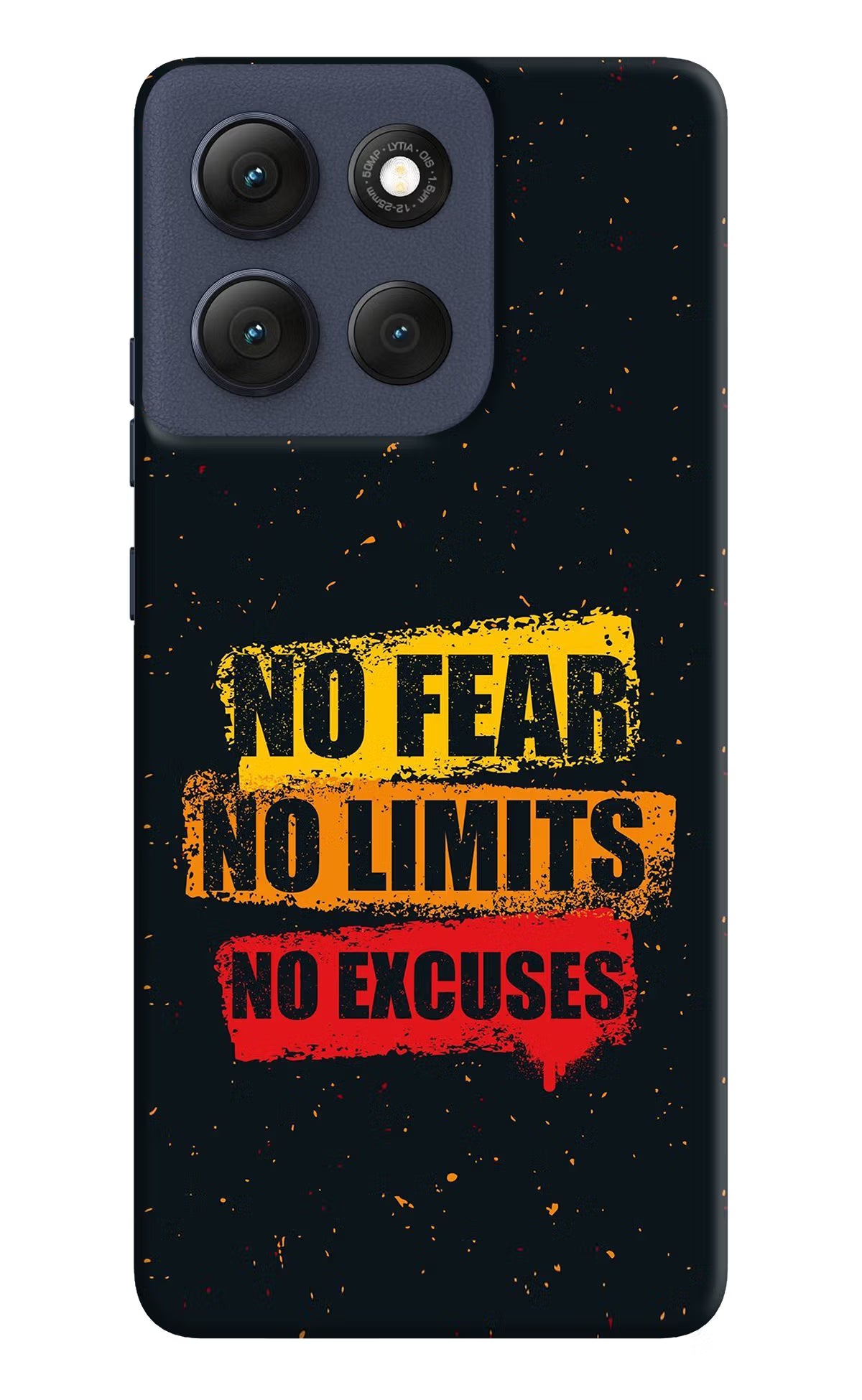 No Fear No Limits No Excuse Moto G86 Power Back Cover - No Fear No Limits No Excuse Moto G86 Power Hard Case Back Cover by Casekaro No Fear No Limits No Excuse Moto G86 Power Hard Case Back Cover by Casekaro
