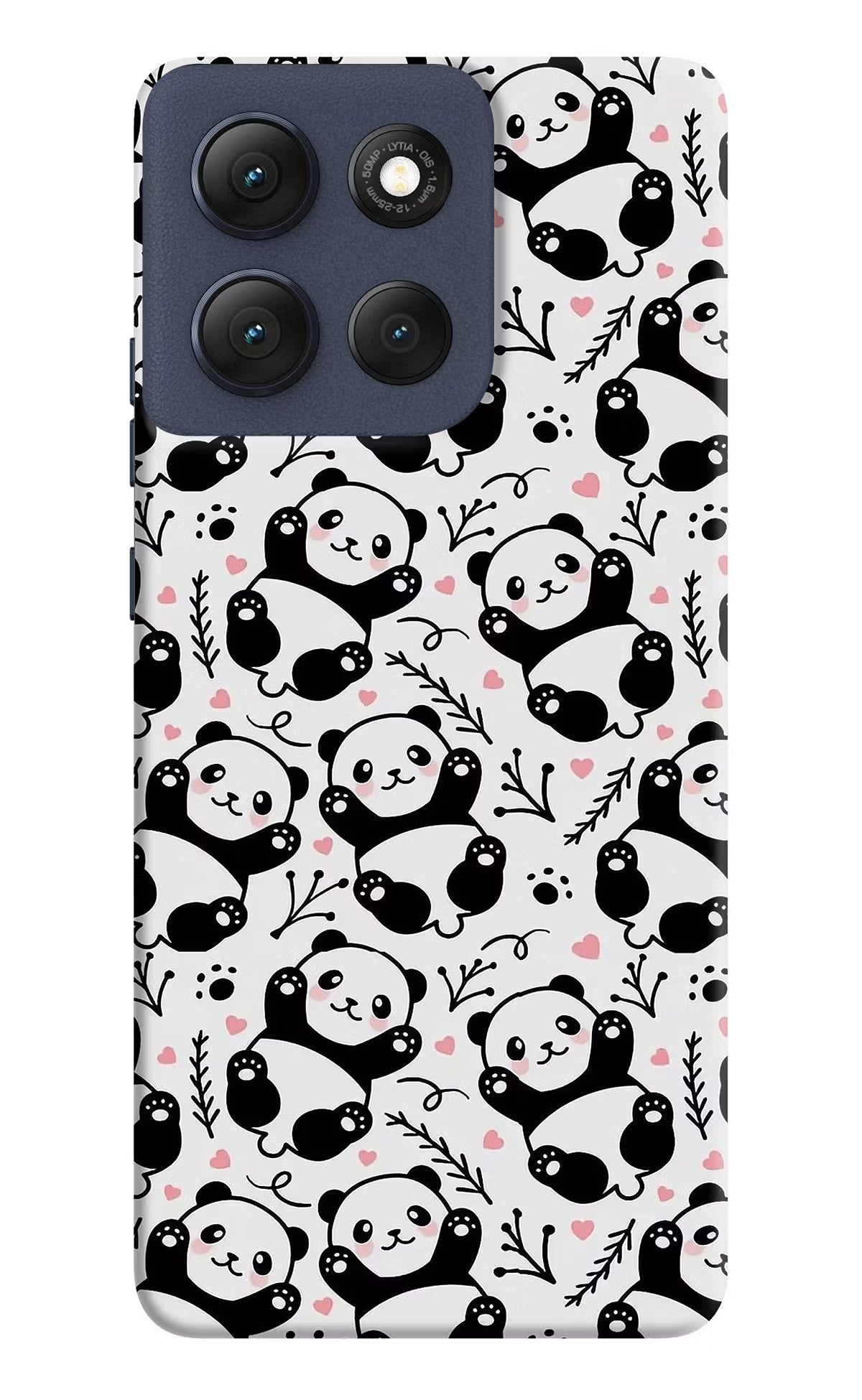 Cute Panda Moto G86 Power Back Cover - Cute Panda Moto G86 Power Hard Case Back Cover by Casekaro Cute Panda Moto G86 Power Hard Case Back Cover by Casekaro