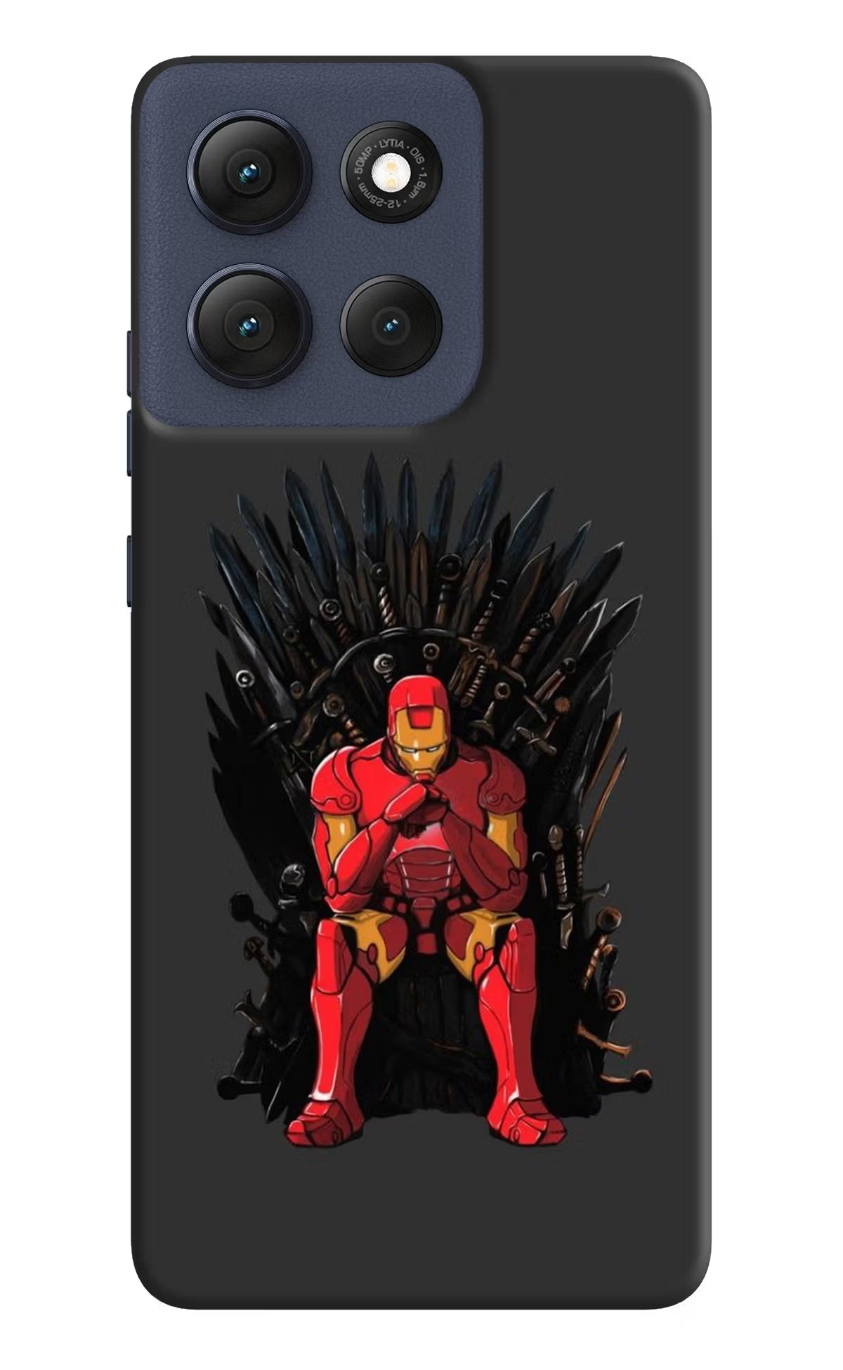 Ironman Throne Moto G86 Power Back Cover - Ironman Throne Moto G86 Power Hard Case Back Cover by Casekaro Ironman Throne Moto G86 Power Hard Case Back Cover by Casekaro