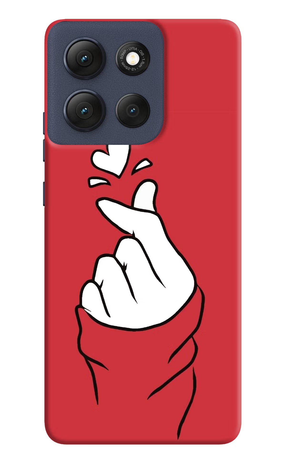 Korean Love Sign Moto G86 Power Back Cover - Korean Love Sign Moto G86 Power Hard Case Back Cover by Casekaro Korean Love Sign Moto G86 Power Hard Case Back Cover by Casekaro