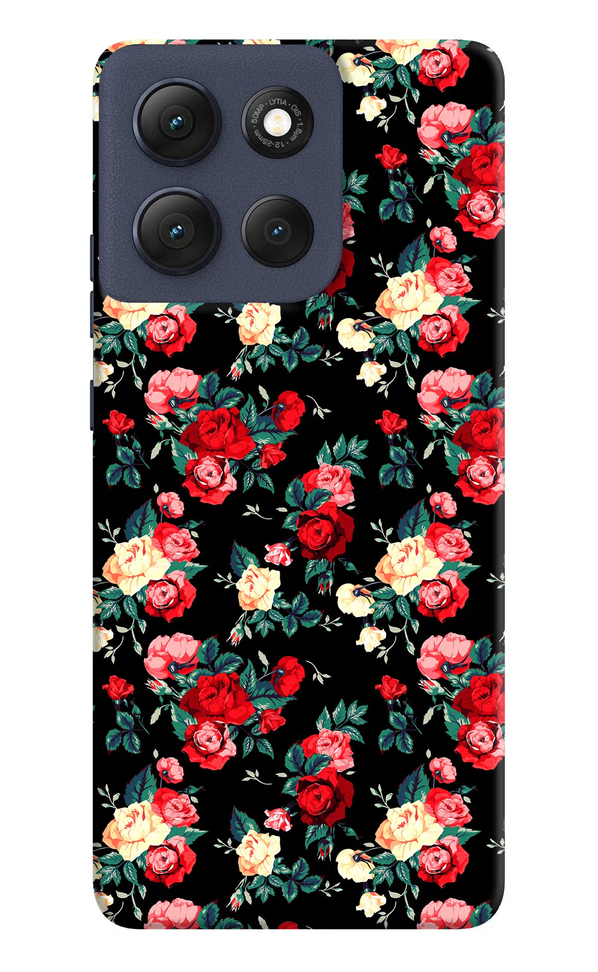 Rose Pattern Moto G86 Power Back Cover - Rose Pattern Moto G86 Power Hard Case Back Cover by Casekaro Rose Pattern Moto G86 Power Hard Case Back Cover by Casekaro