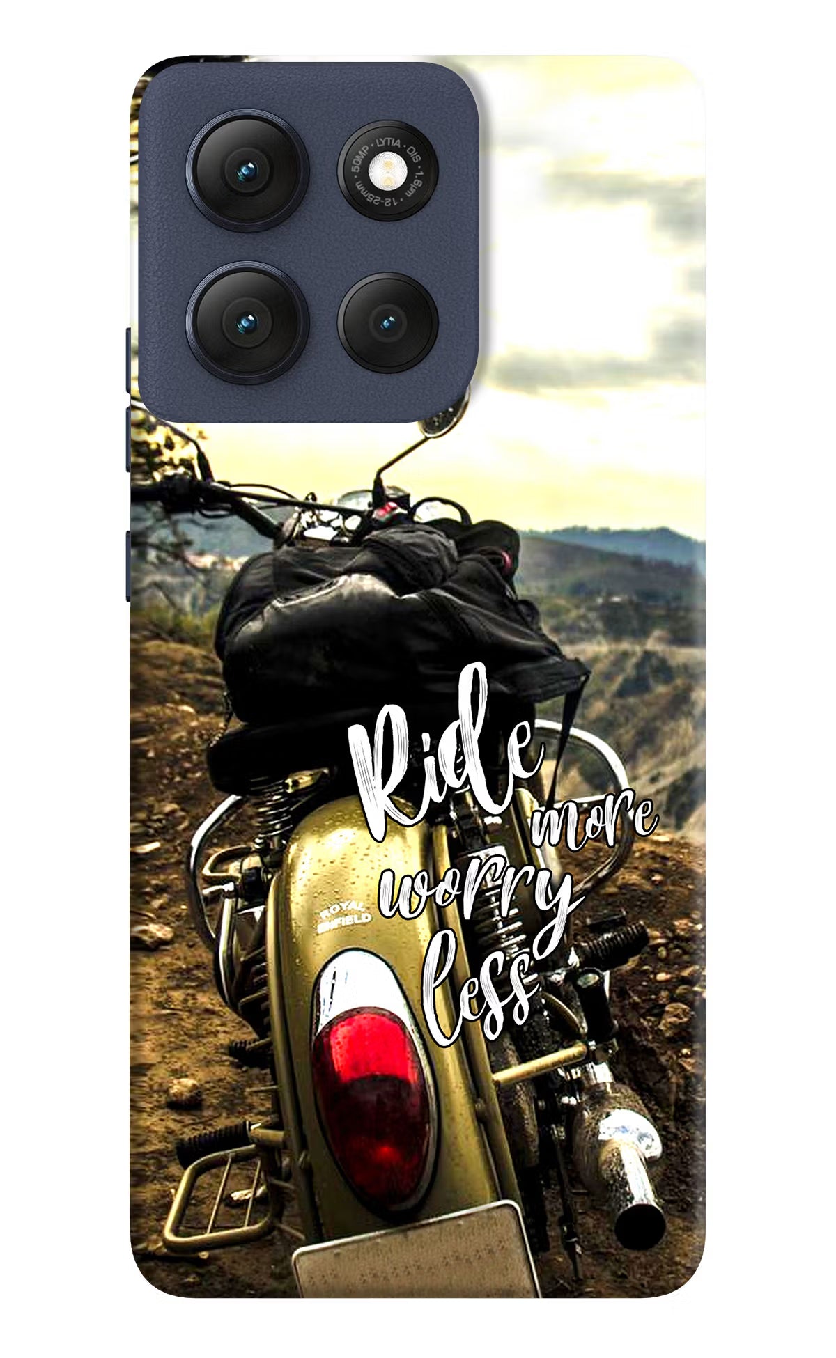 Ride More Worry Less Moto G86 Power Back Cover - Ride More Worry Less Moto G86 Power Hard Case Back Cover by Casekaro Ride More Worry Less Moto G86 Power Hard Case Back Cover by Casekaro