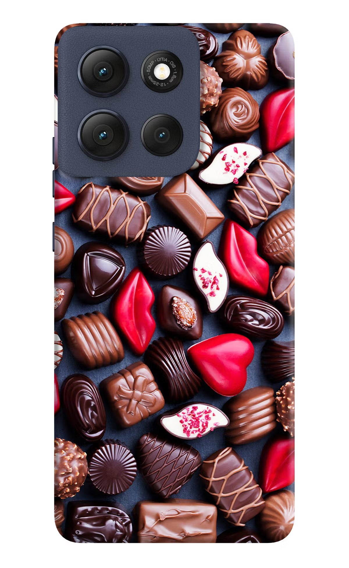 Chocolates Moto G86 Power Back Cover - Chocolates Moto G86 Power Hard Case Back Cover by Casekaro Chocolates Moto G86 Power Hard Case Back Cover by Casekaro