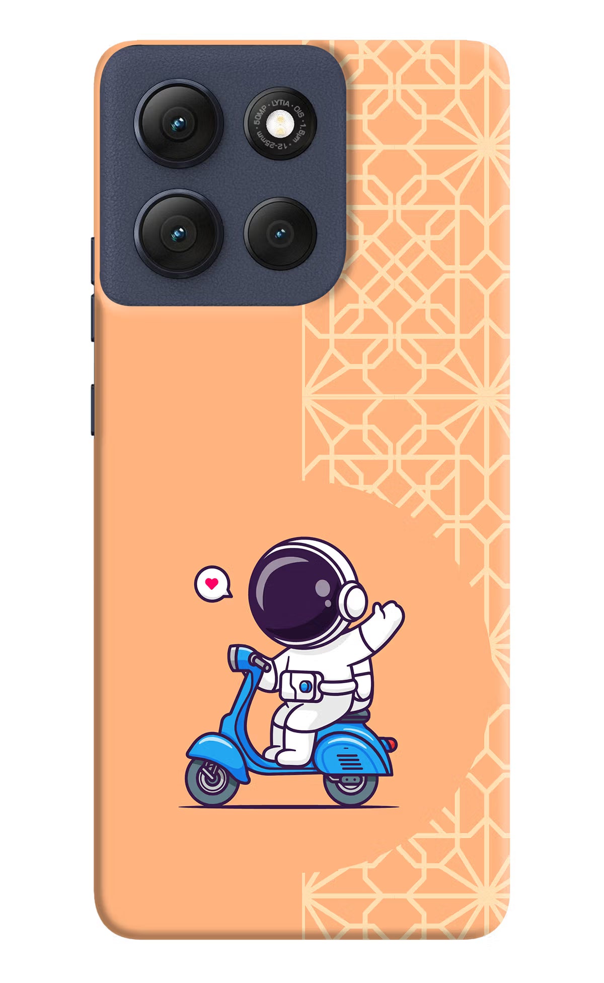 Cute Astronaut Riding Moto G86 Power Back Cover - Cute Astronaut Riding Moto G86 Power Hard Case Back Cover by Casekaro Cute Astronaut Riding Moto G86 Power Hard Case Back Cover by Casekaro