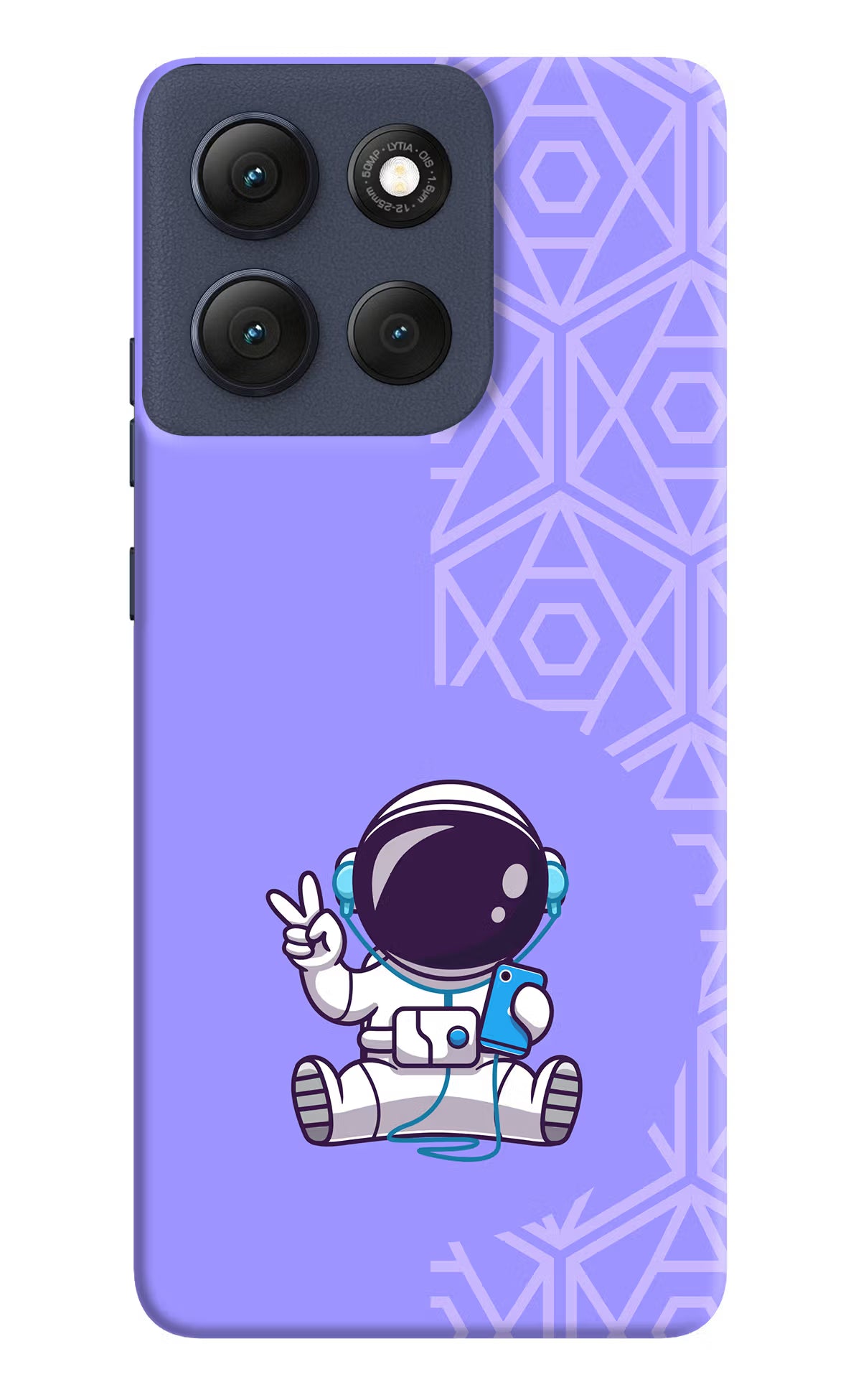 Cute Astronaut Chilling Moto G86 Power Back Cover - Cute Astronaut Chilling Moto G86 Power Hard Case Back Cover by Casekaro Cute Astronaut Chilling Moto G86 Power Hard Case Back Cover by Casekaro