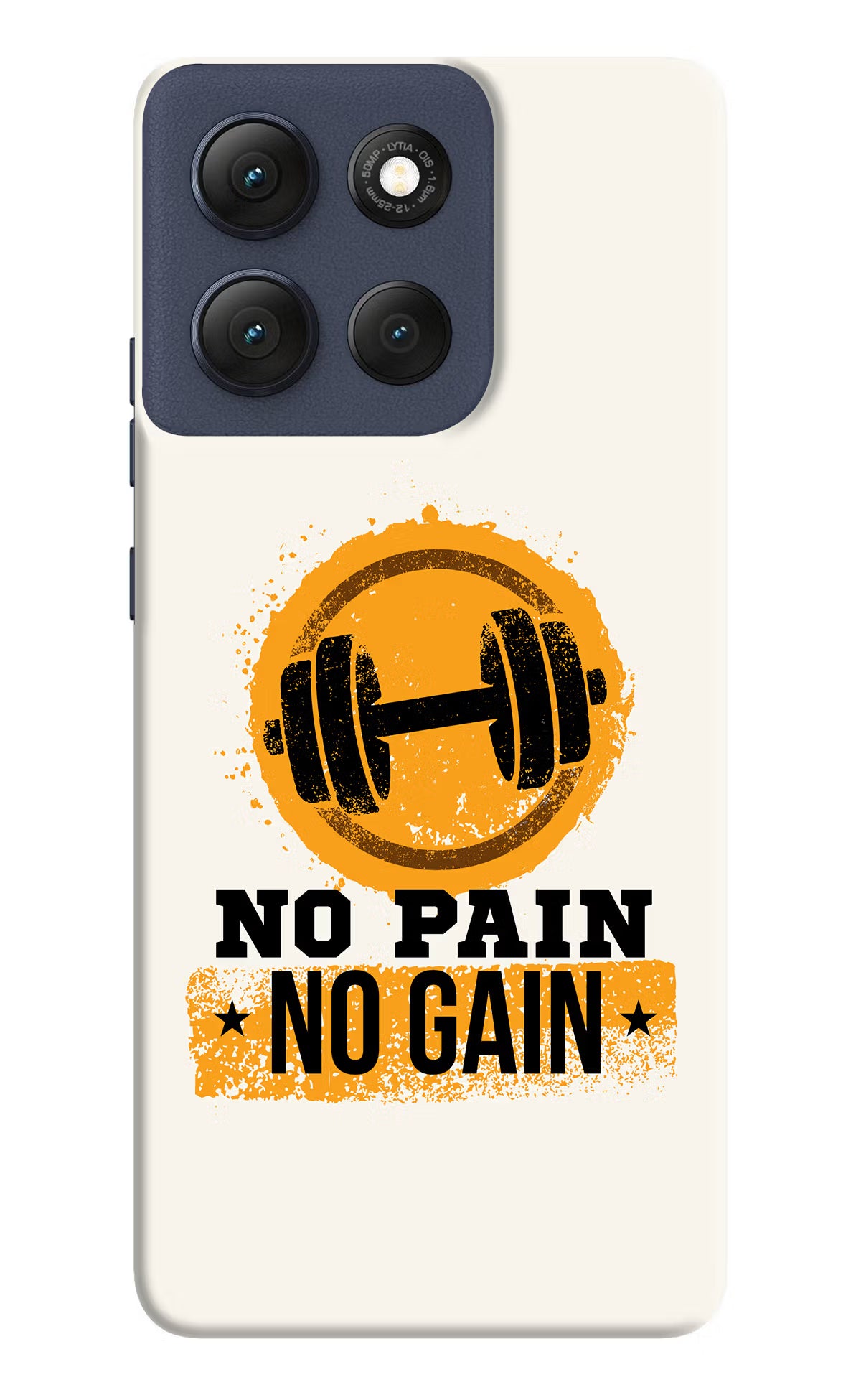 No Pain No Gain Moto G86 Power Back Cover - No Pain No Gain Moto G86 Power Hard Case Back Cover by Casekaro No Pain No Gain Moto G86 Power Hard Case Back Cover by Casekaro