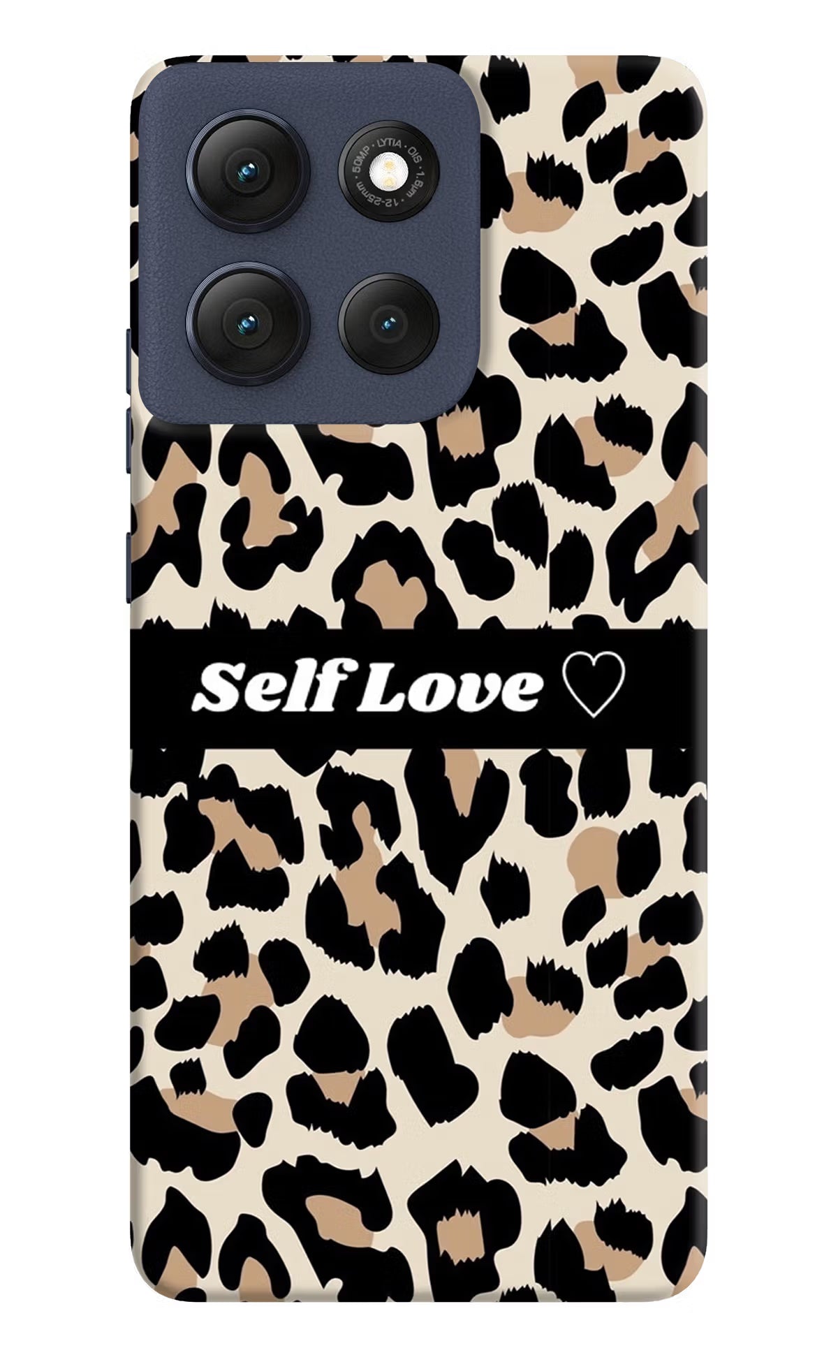 Leopard Print Self Love Moto G86 Power Back Cover - Leopard Print Self Love Moto G86 Power Hard Case Back Cover by Casekaro Leopard Print Self Love Moto G86 Power Hard Case Back Cover by Casekaro