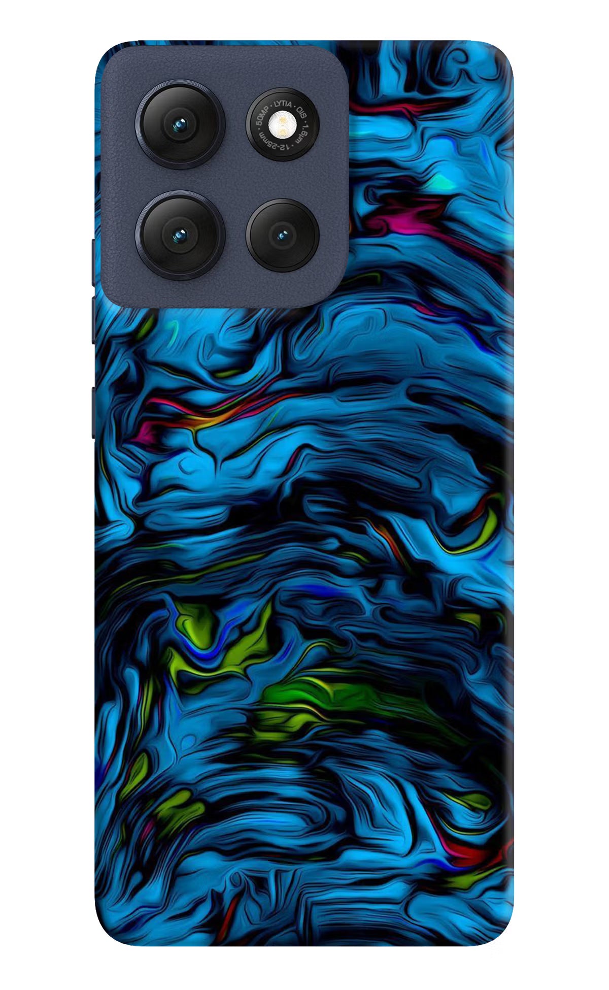 Dark Blue Abstract Moto G86 Power Back Cover - Dark Blue Abstract Moto G86 Power Hard Case Back Cover by Casekaro Dark Blue Abstract Moto G86 Power Hard Case Back Cover by Casekaro