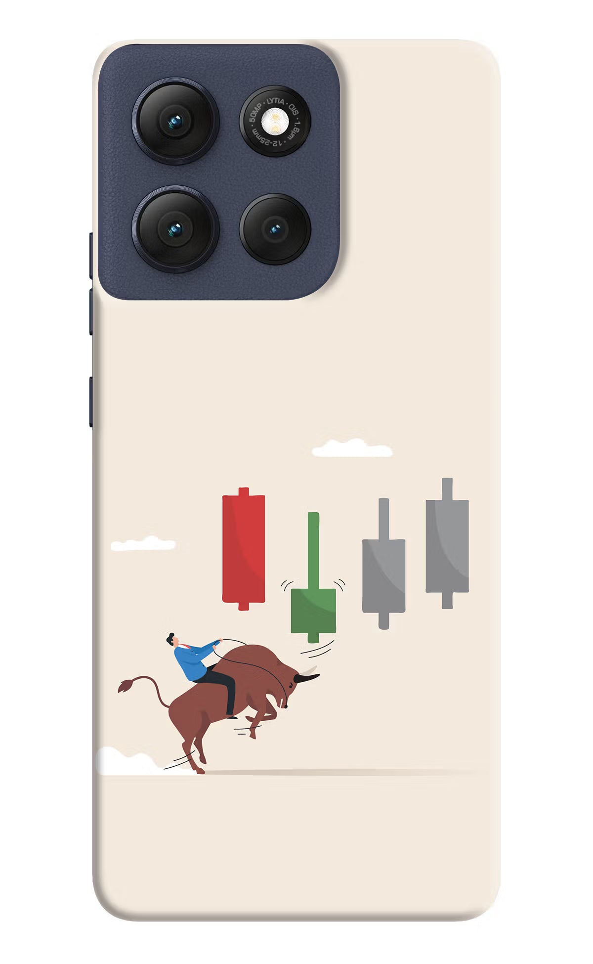 Bull Trading Momentum Moto G86 Power Back Cover - Bull Trading Momentum Moto G86 Power Hard Case Back Cover by Casekaro Bull Trading Momentum Moto G86 Power Hard Case Back Cover by Casekaro