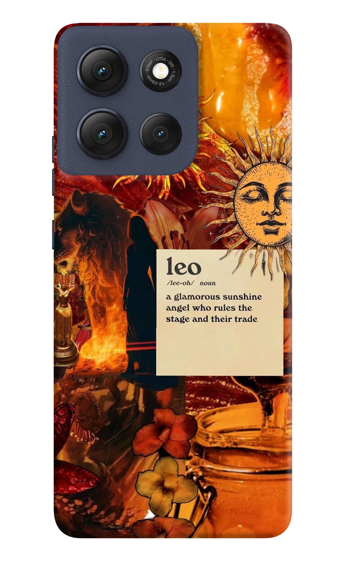 Leo Zodiac Moto G86 Power Back Cover - Leo Zodiac Moto G86 Power Hard Case Back Cover by Casekaro Leo Zodiac Moto G86 Power Hard Case Back Cover by Casekaro