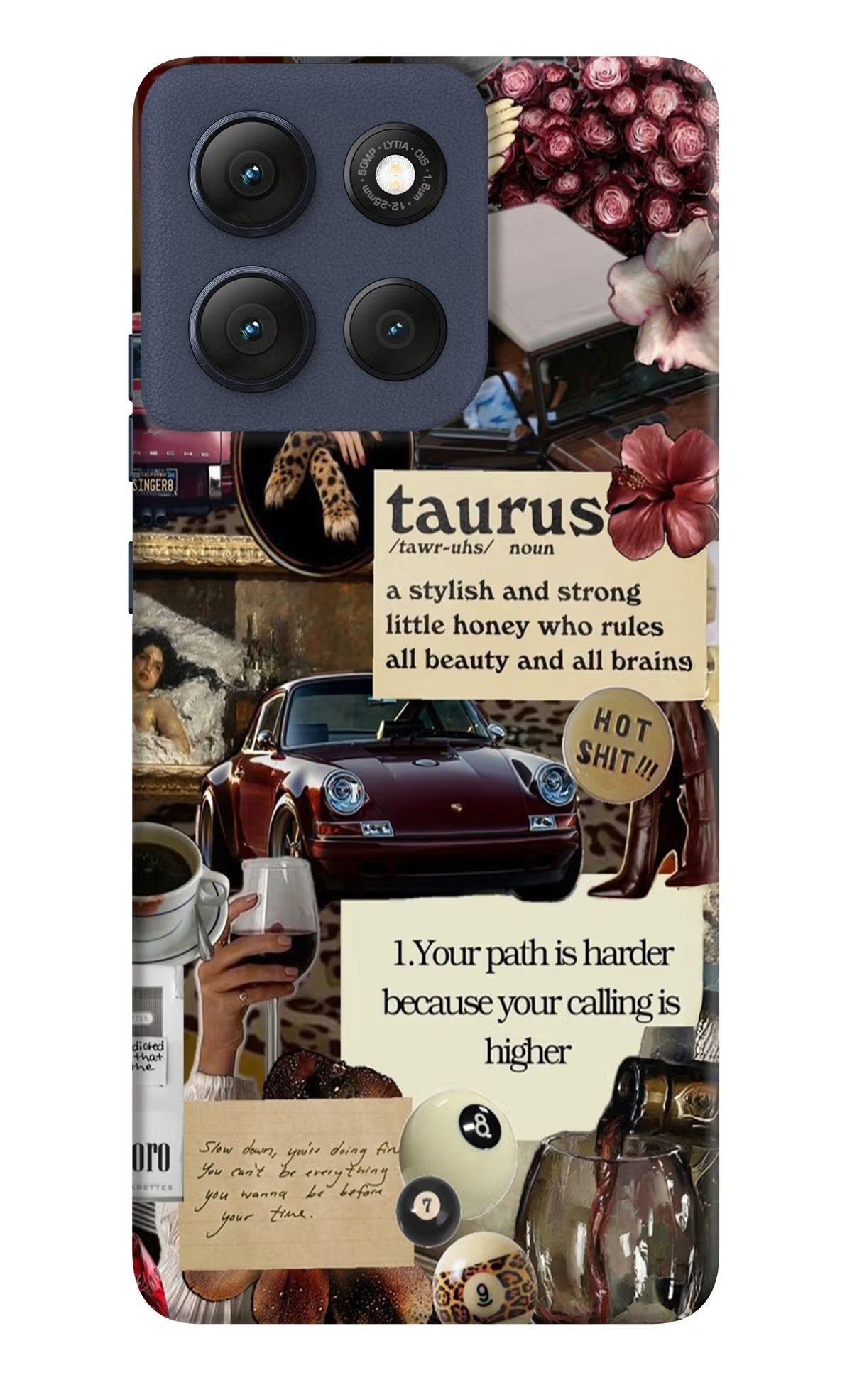 Taurus Zodiac Moto G86 Power Back Cover - Taurus Zodiac Moto G86 Power Hard Case Back Cover by Casekaro Taurus Zodiac Moto G86 Power Hard Case Back Cover by Casekaro