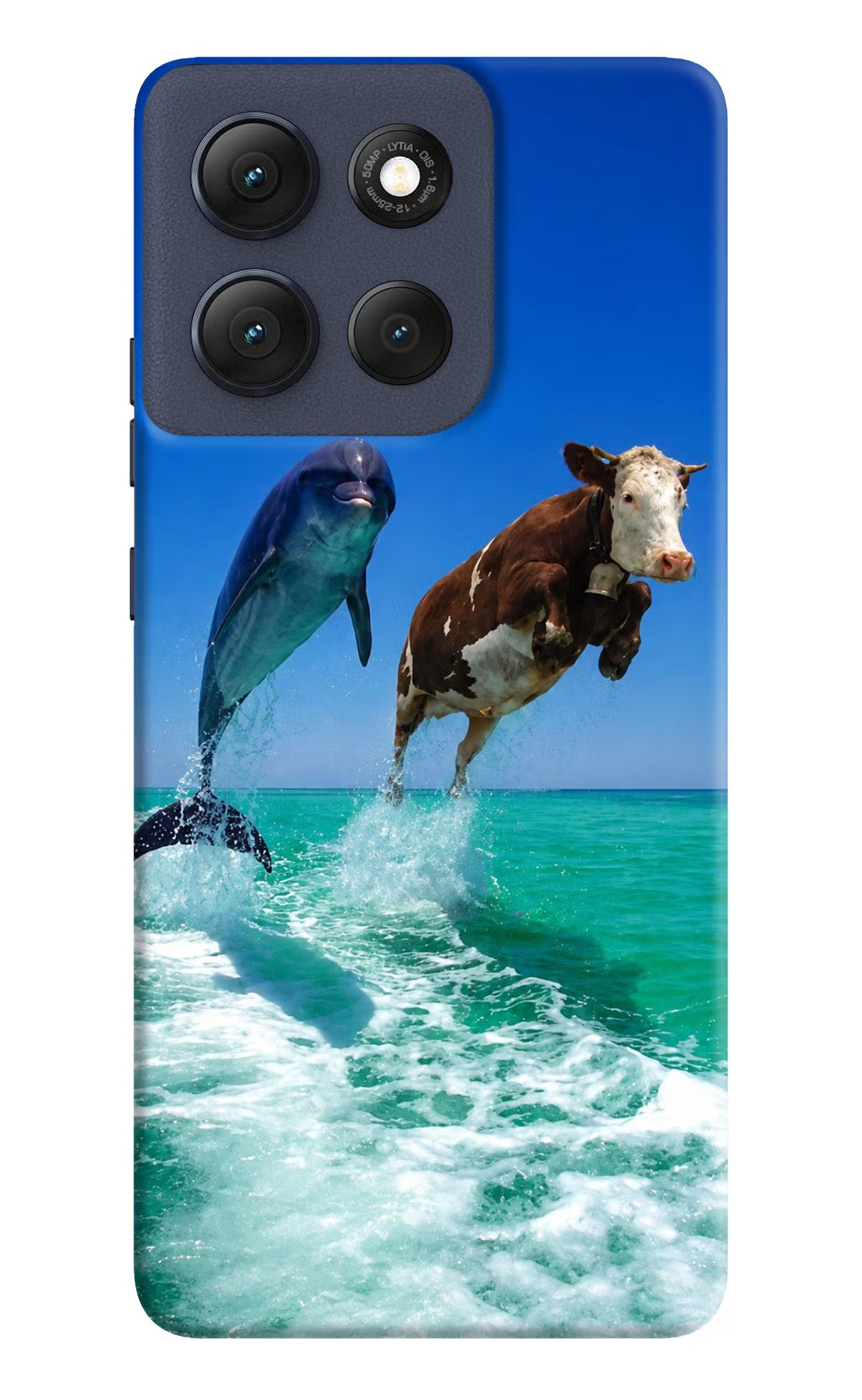 Dolphin vs Cow Moto G86 Power Back Cover - Dolphin vs Cow Moto G86 Power Back Cover Dolphin vs Cow Moto G86 Power Back Cover