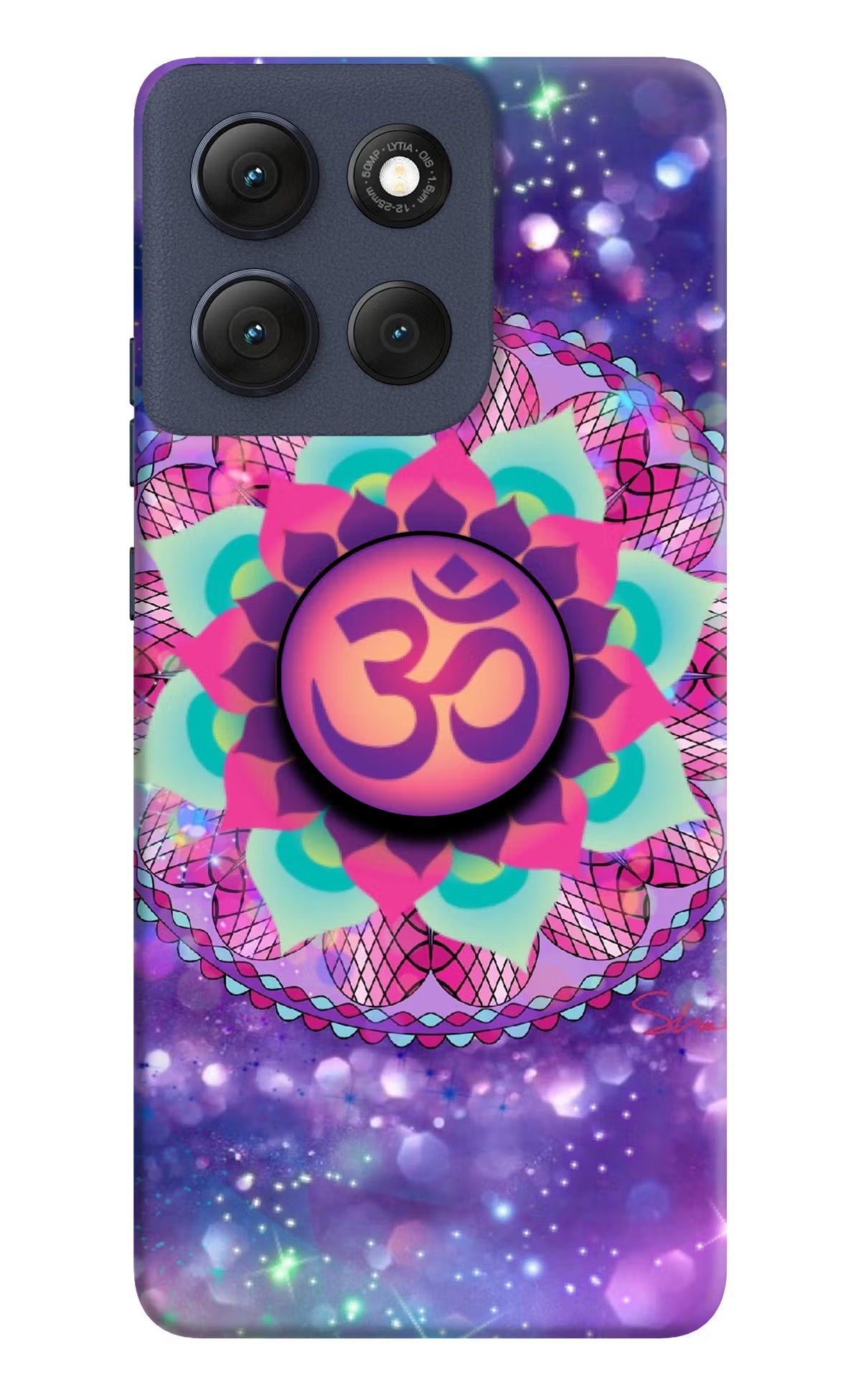 Om Purple Moto G86 Power Pop Case - Om Purple Moto G86 Power Pop Case by Casekaro Om Purple Moto G86 Power Pop Case by Casekaro