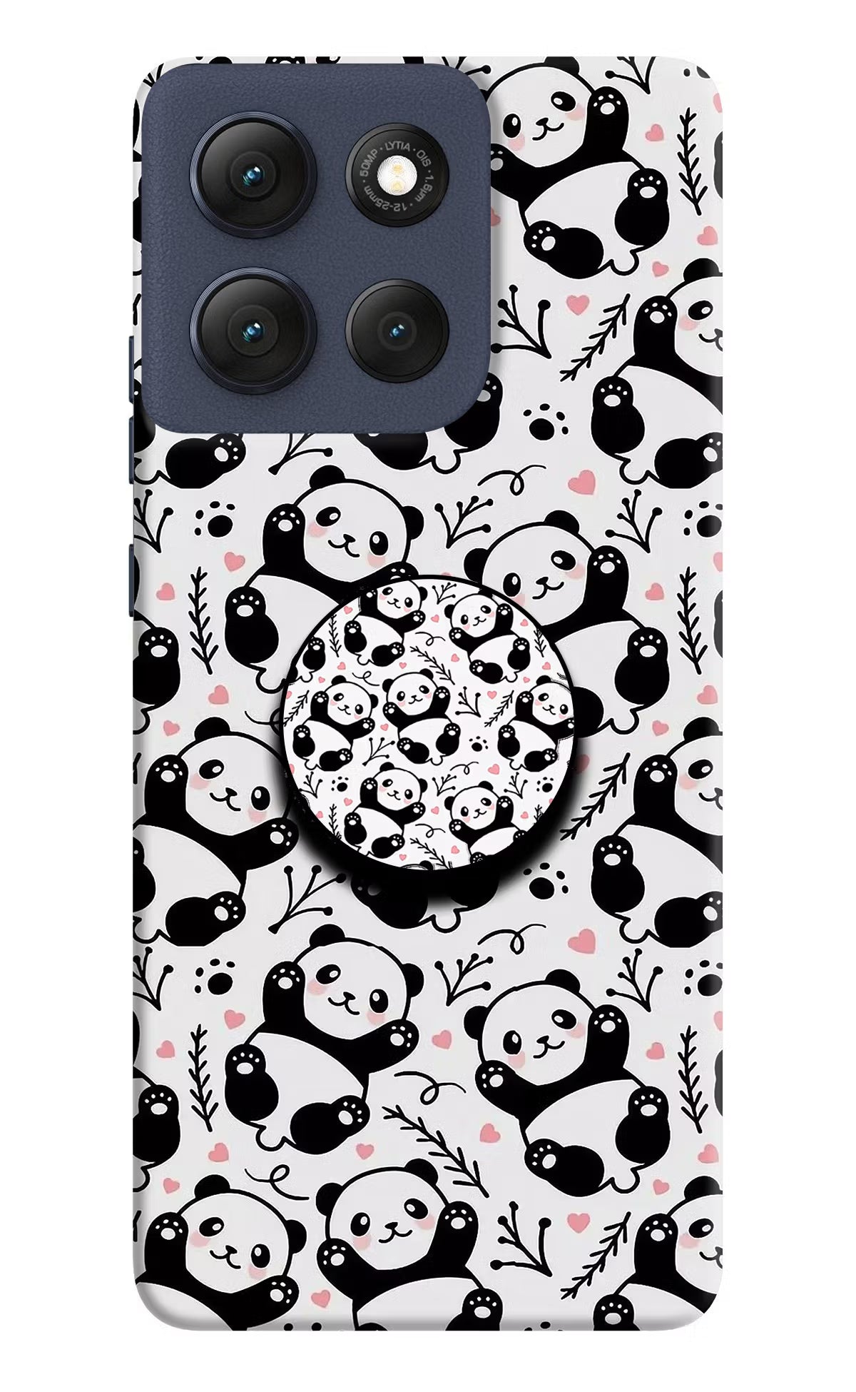 Cute Panda Moto G86 Power Pop Case - Cute Panda Moto G86 Power Pop Case by Casekaro Cute Panda Moto G86 Power Pop Case by Casekaro